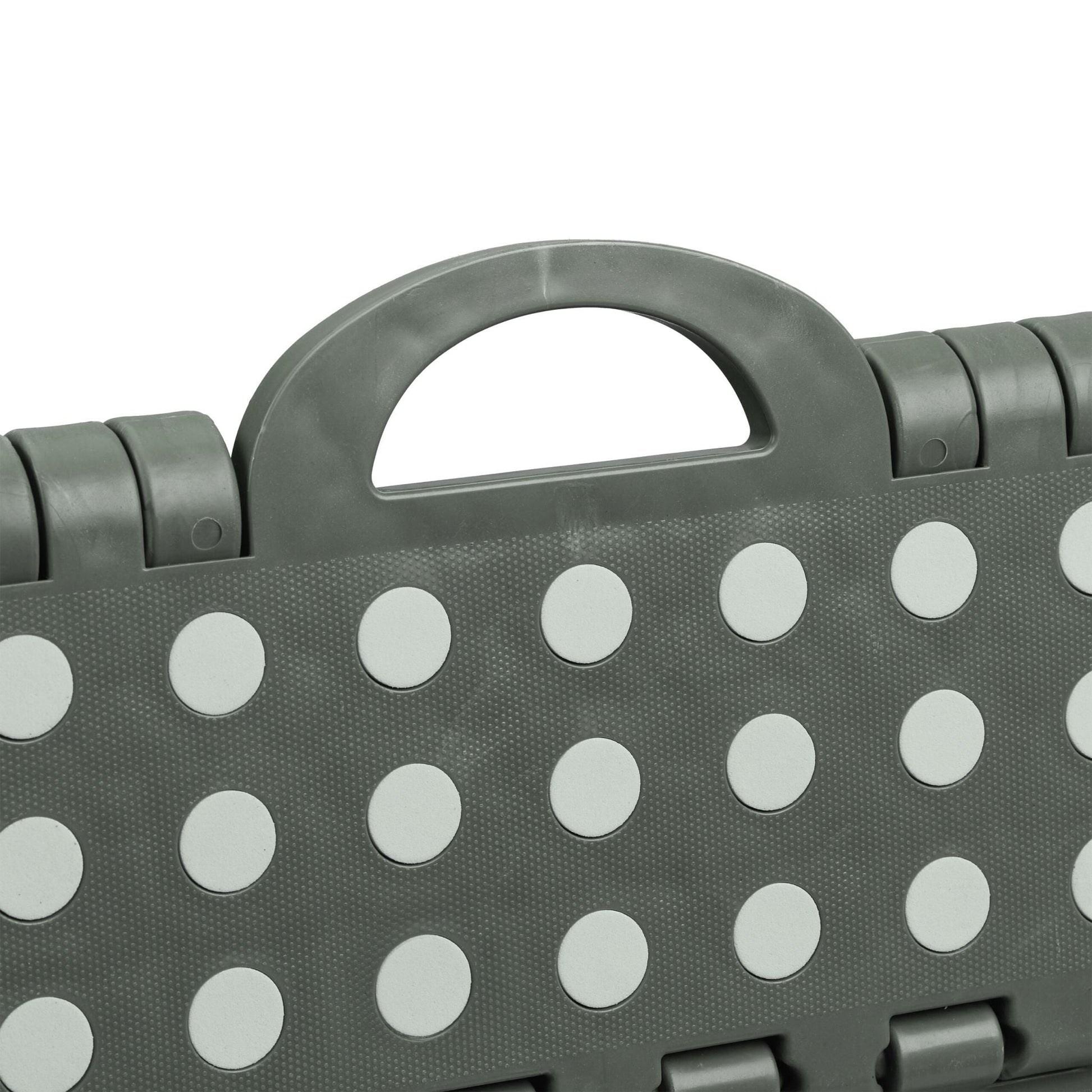 Klapphocker faltbar L Weiss-Grau von Relaxdays