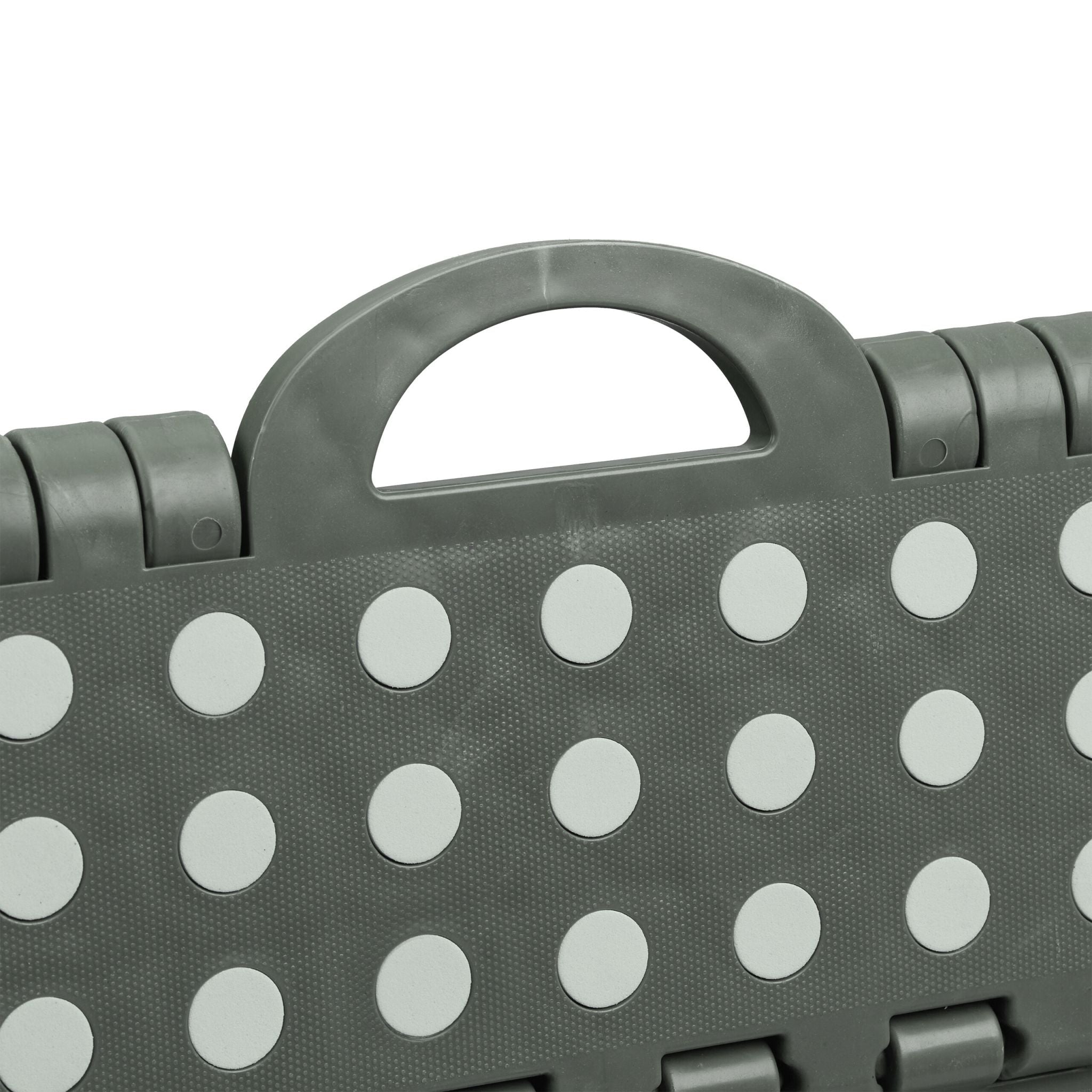 Klapphocker faltbar L Weiss-Grau von Relaxdays