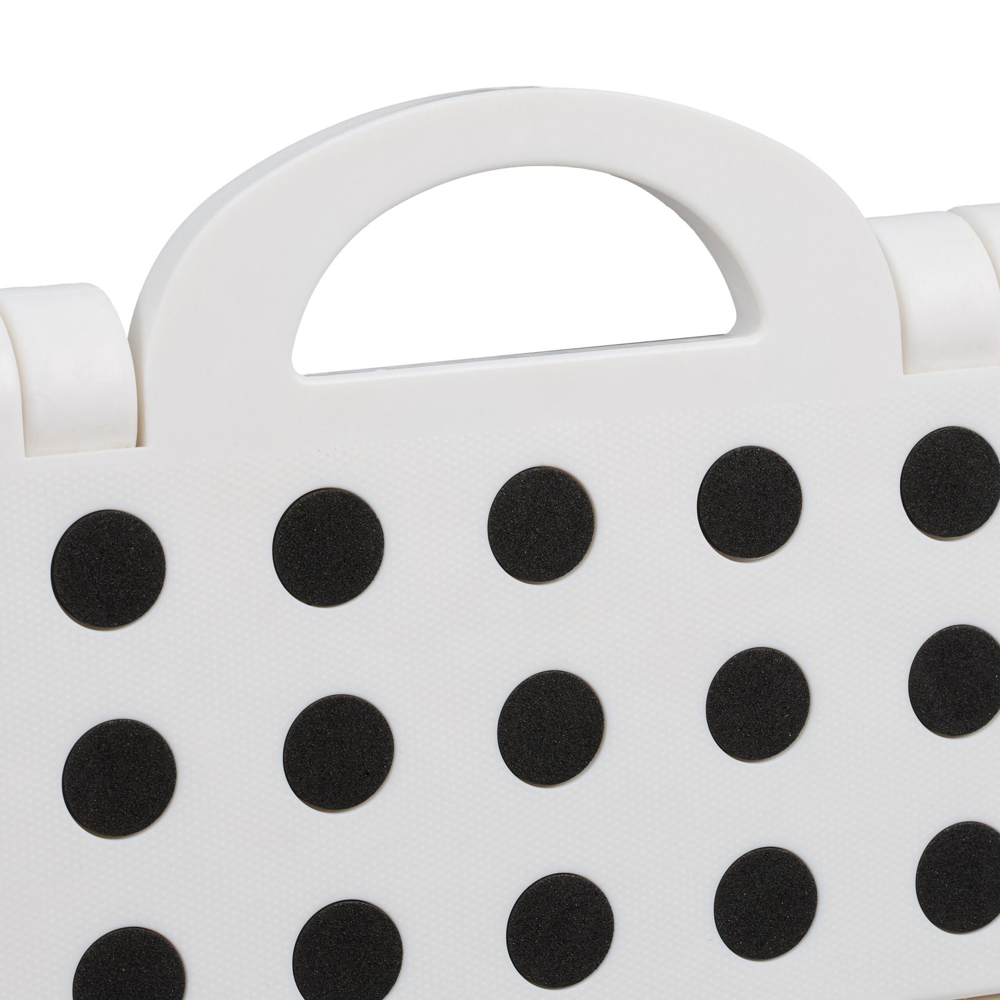 Klapphocker faltbar XL Weiss-Schwarz von Relaxdays