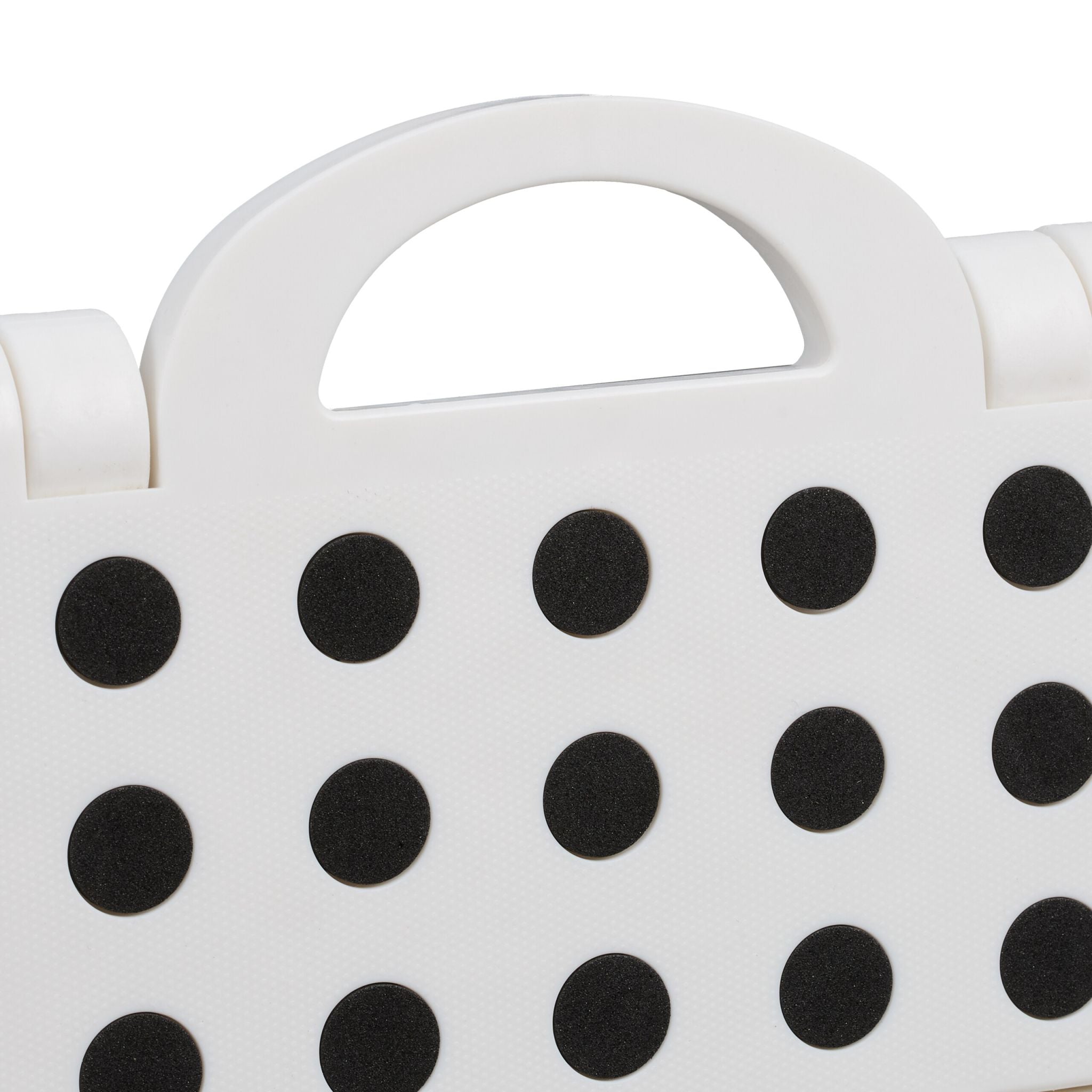 Klapphocker faltbar XL Weiss-Schwarz von Relaxdays