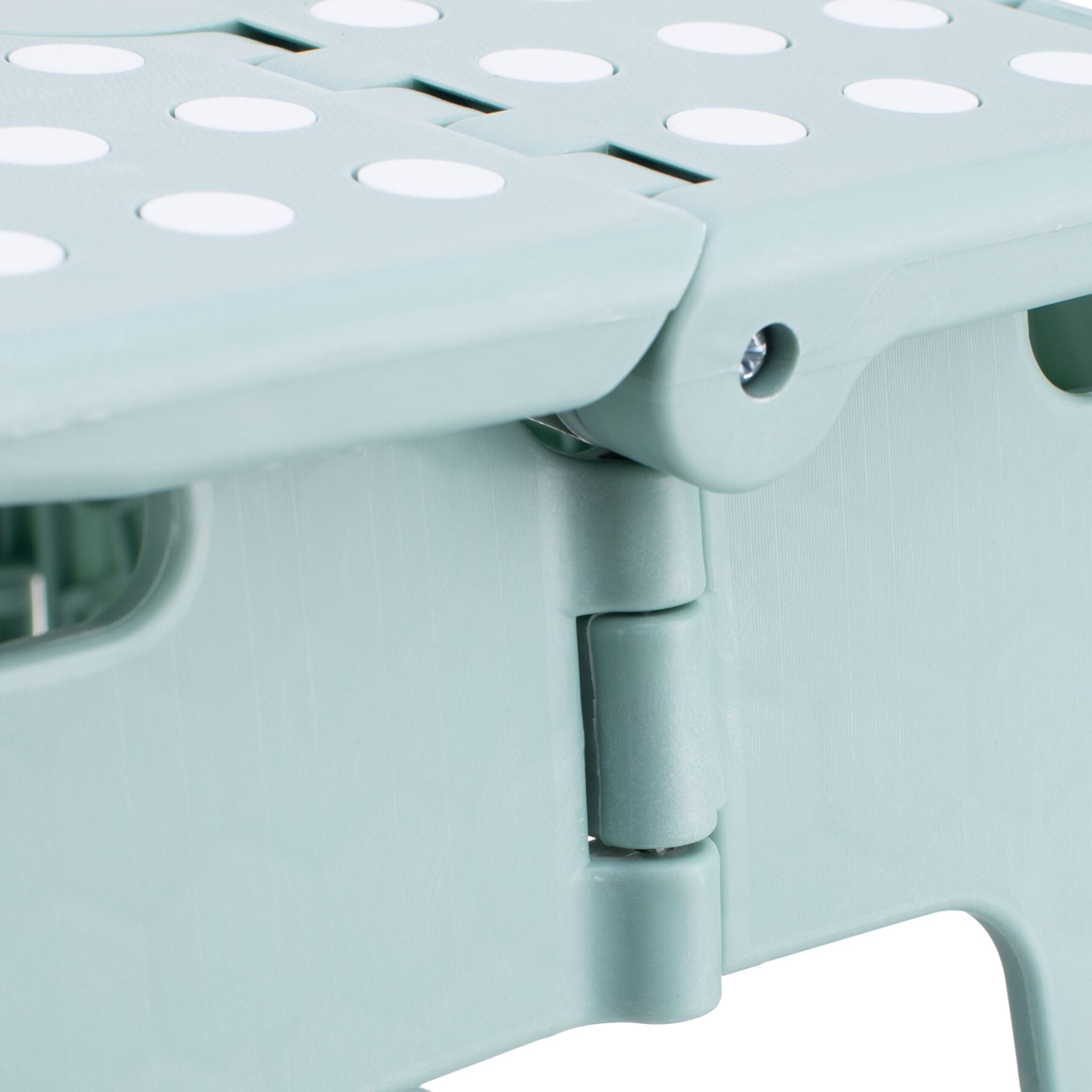 Klapphocker faltbar XL Weiss-Grün von Relaxdays