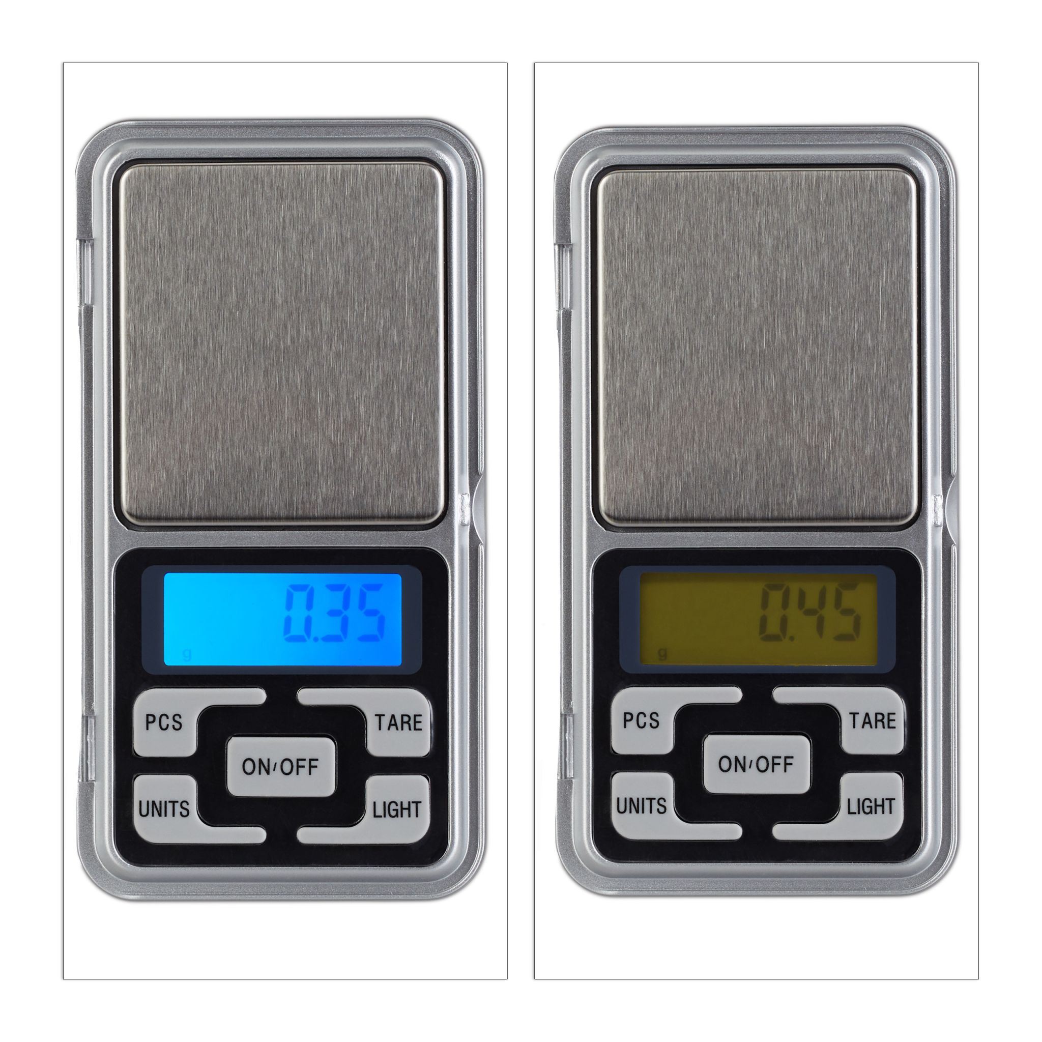 Digitale Feinwaage Mini Schwarz-Silber-Transparent