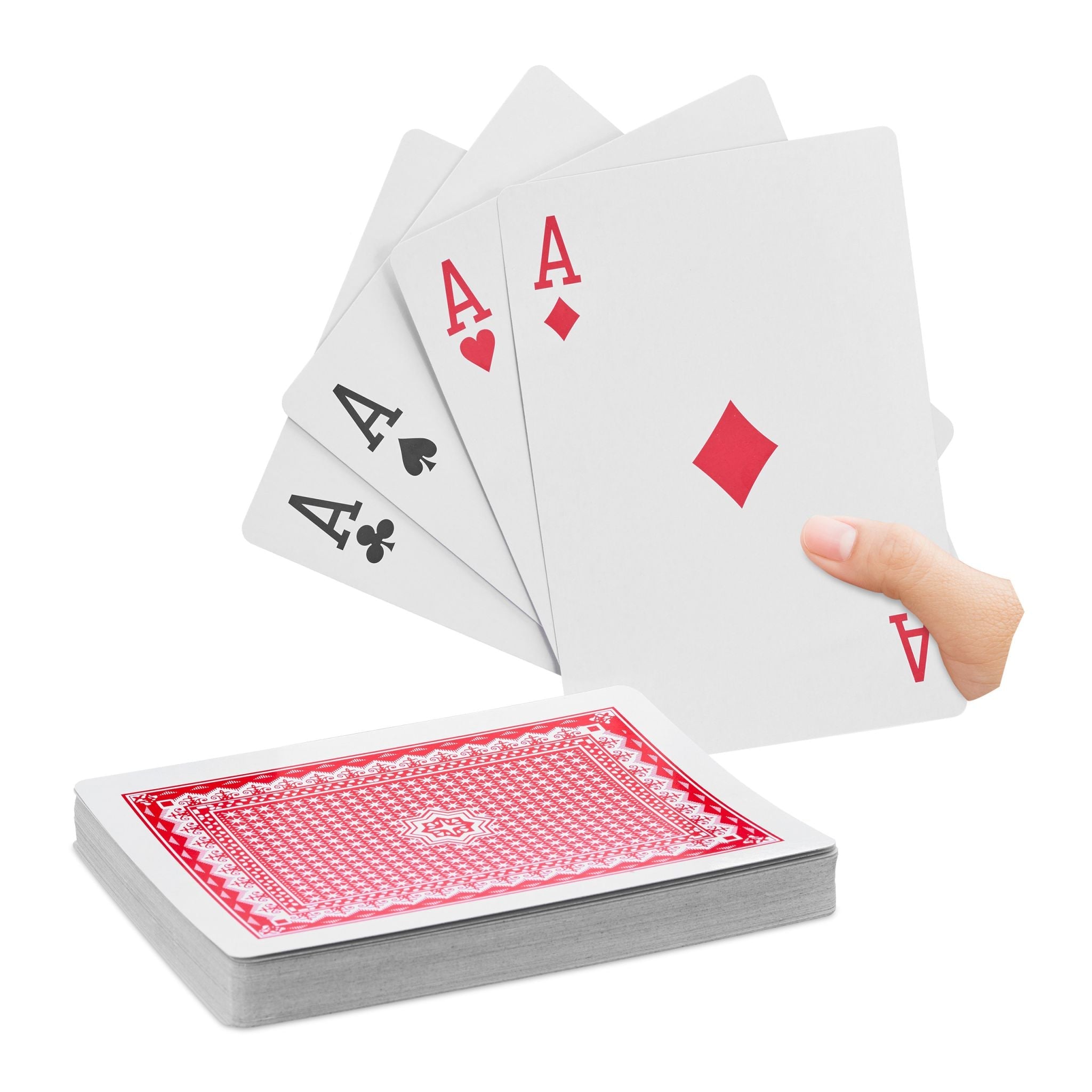 Pokerkarten Jumbo 54 Karten Weiss-Rot-Schwarz