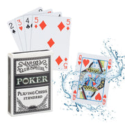 Wasserfeste Pokerkarten Plastik Weiss-Rot-Schwarz von Relaxdays