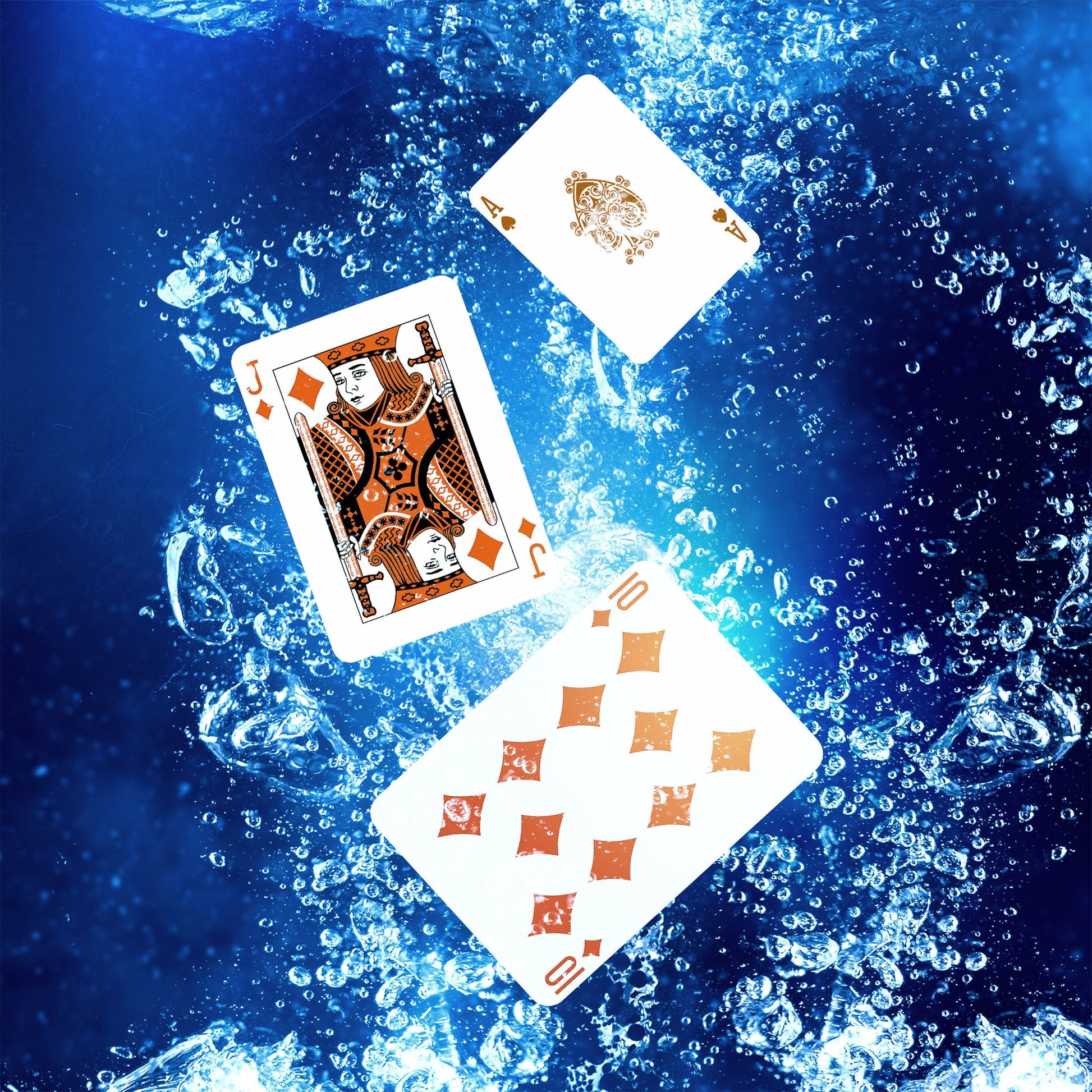 Wasserfeste Pokerkarten Plastik Weiss-Rot-Schwarz von Relaxdays