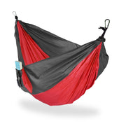 Hängematte Outdoor Anthrazit-Rot-Schwarz von Relaxdays