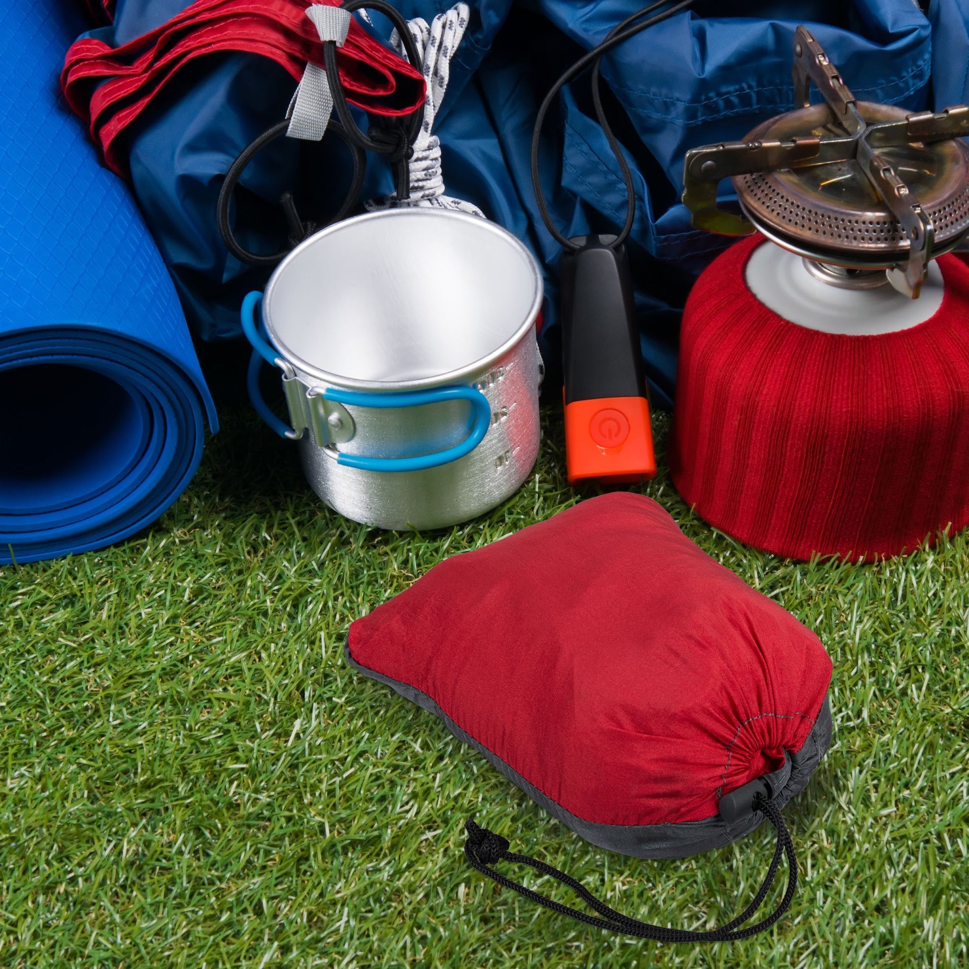 Hängematte Outdoor Anthrazit-Rot-Schwarz von Relaxdays