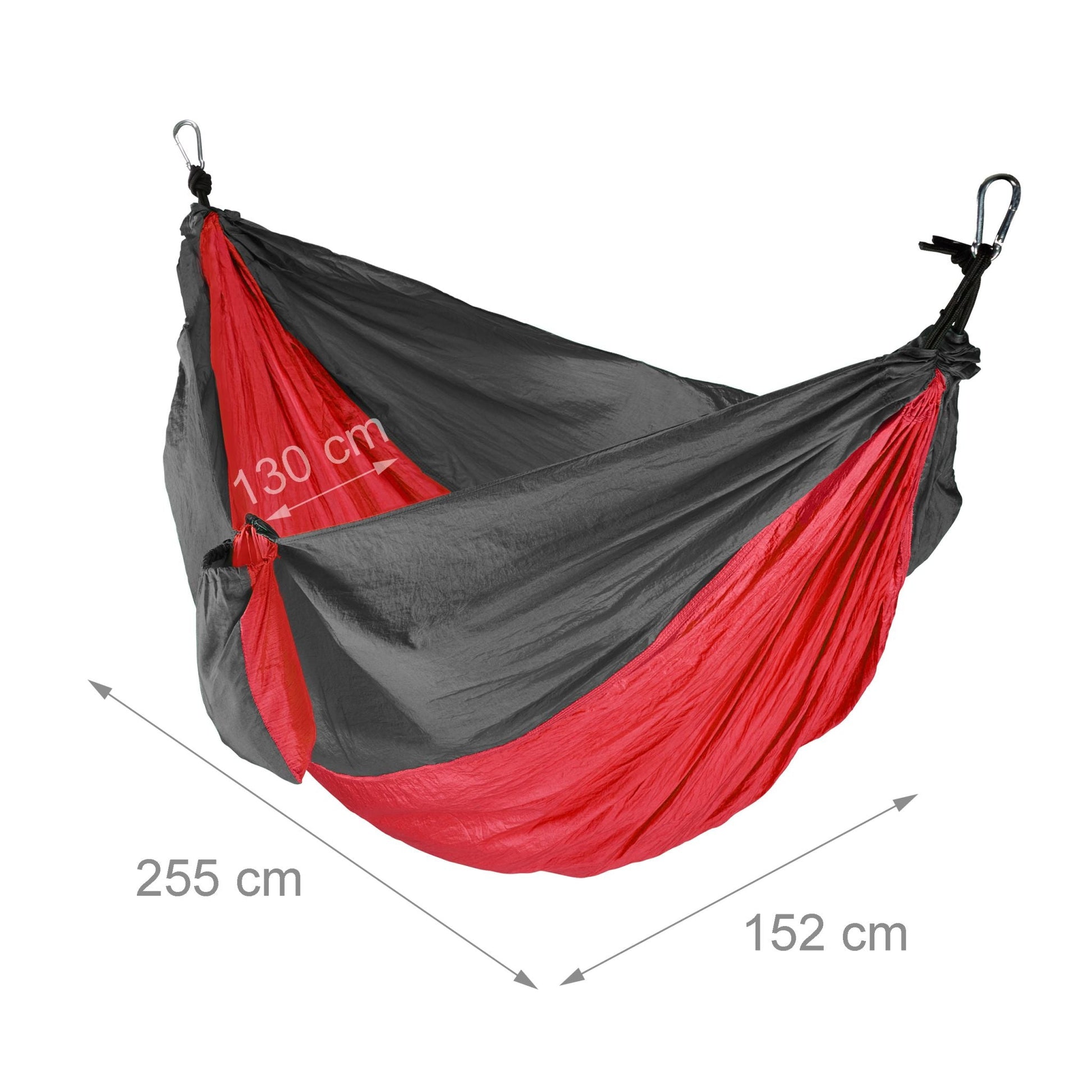 Hängematte Outdoor Anthrazit-Rot-Schwarz von Relaxdays