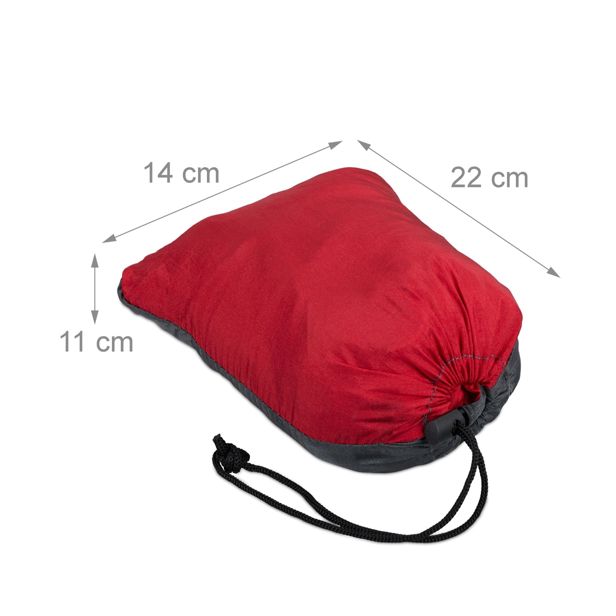 Hängematte Outdoor Anthrazit-Rot-Schwarz von Relaxdays