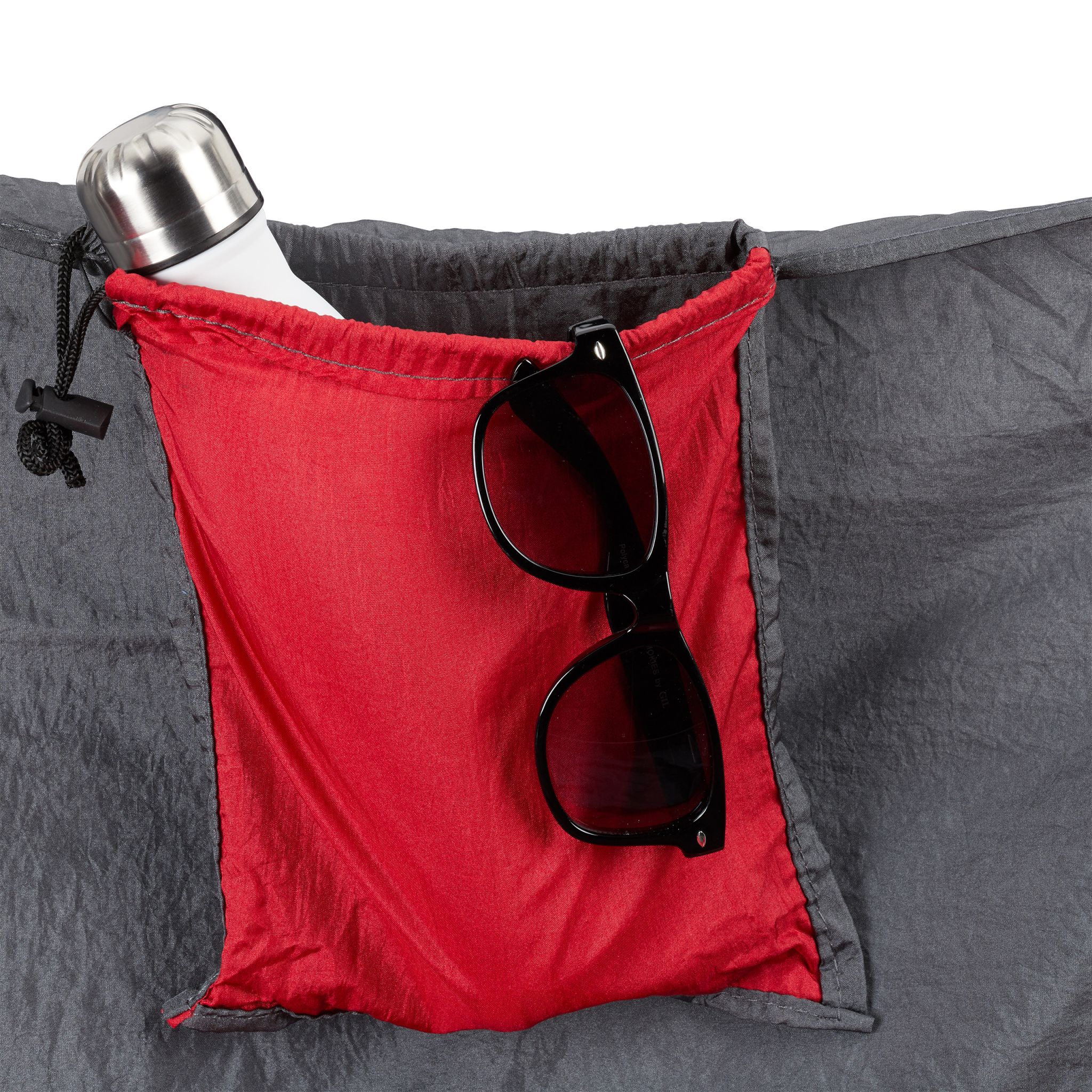Hängematte Outdoor Anthrazit-Rot-Schwarz von Relaxdays