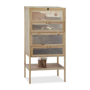 Hamsterkäfig Holz Hellbraun-Transparent