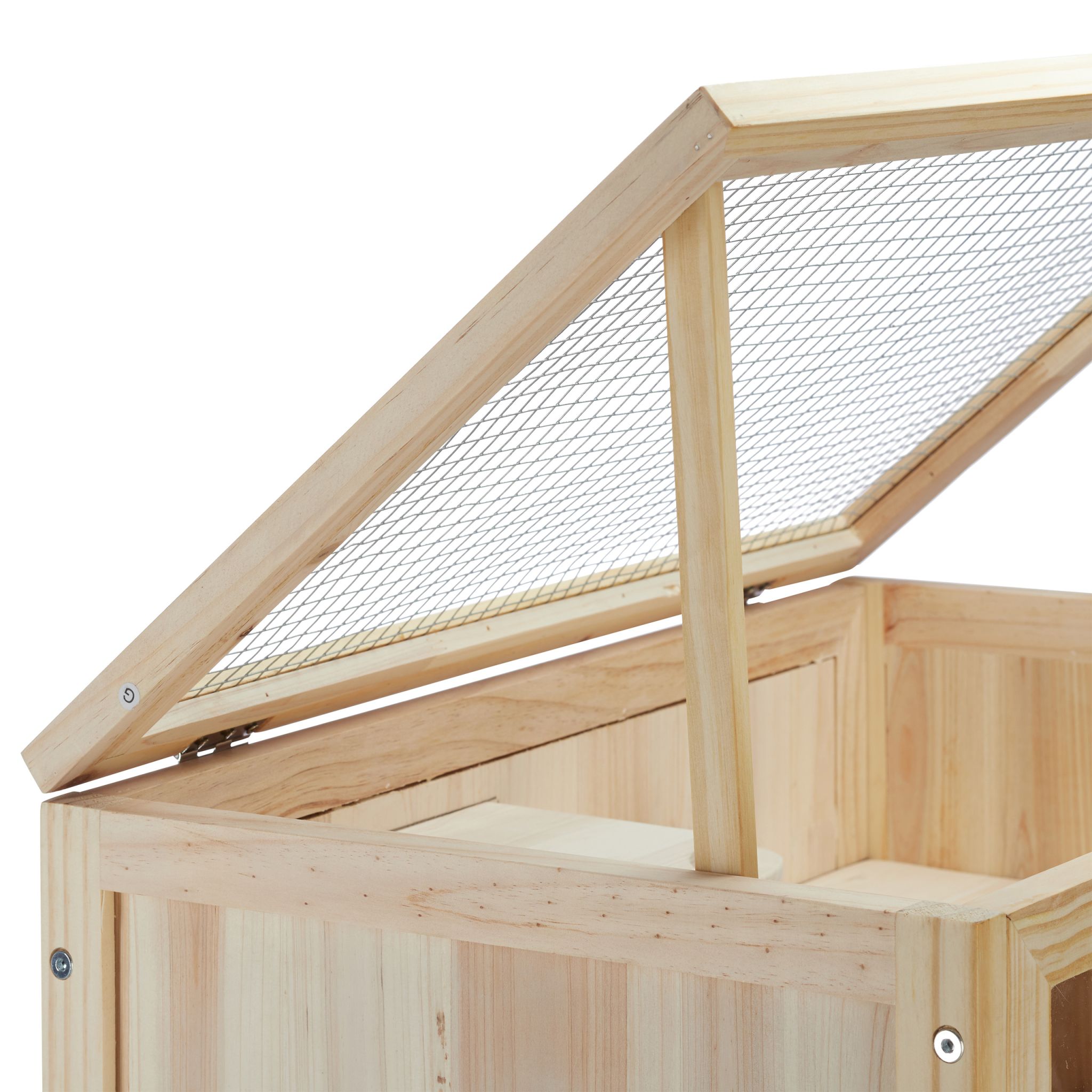 Hamsterkäfig Holz Hellbraun-Transparent