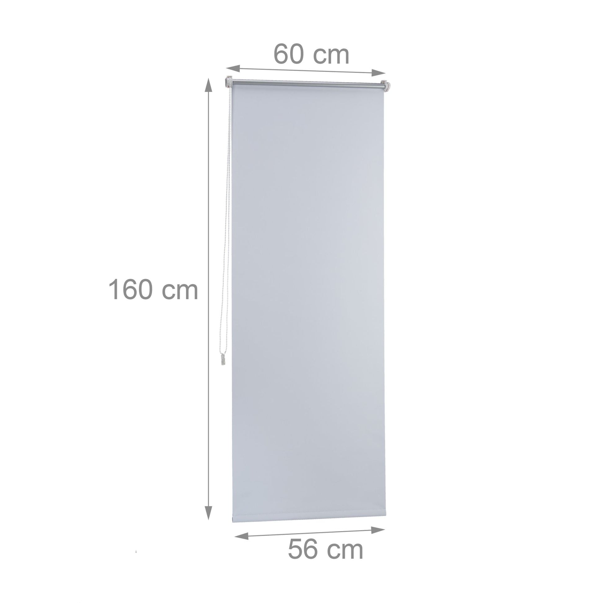 Thermo Verdunklungsrollo 60x160cm Weiss-Silber von Relaxdays