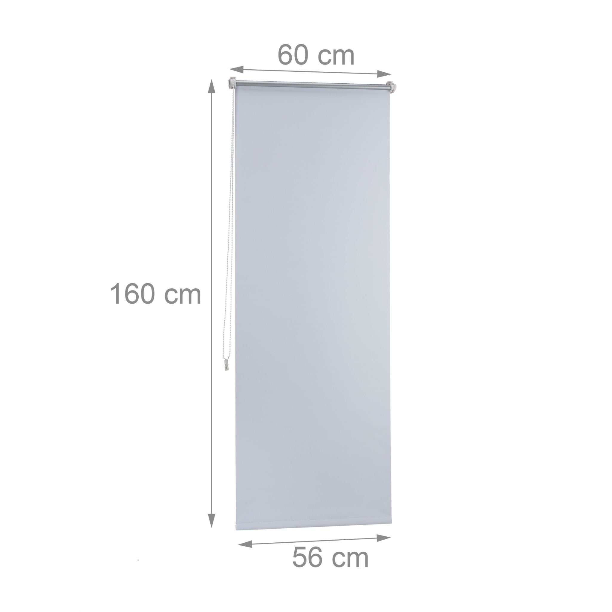 Thermo Verdunklungsrollo 60x160cm Weiss-Silber von Relaxdays