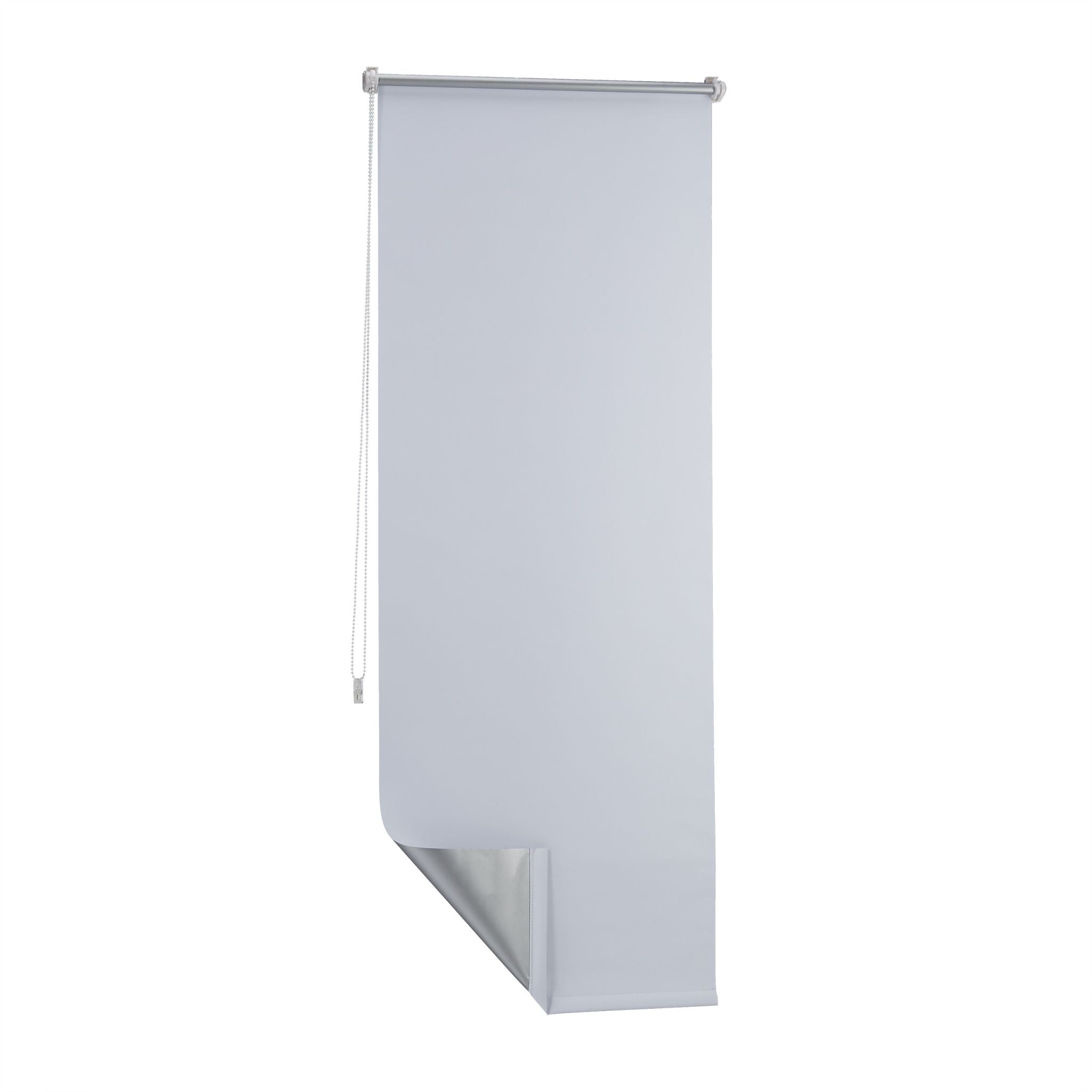 Thermo Verdunklungsrollo 60x160cm Weiss-Silber von Relaxdays