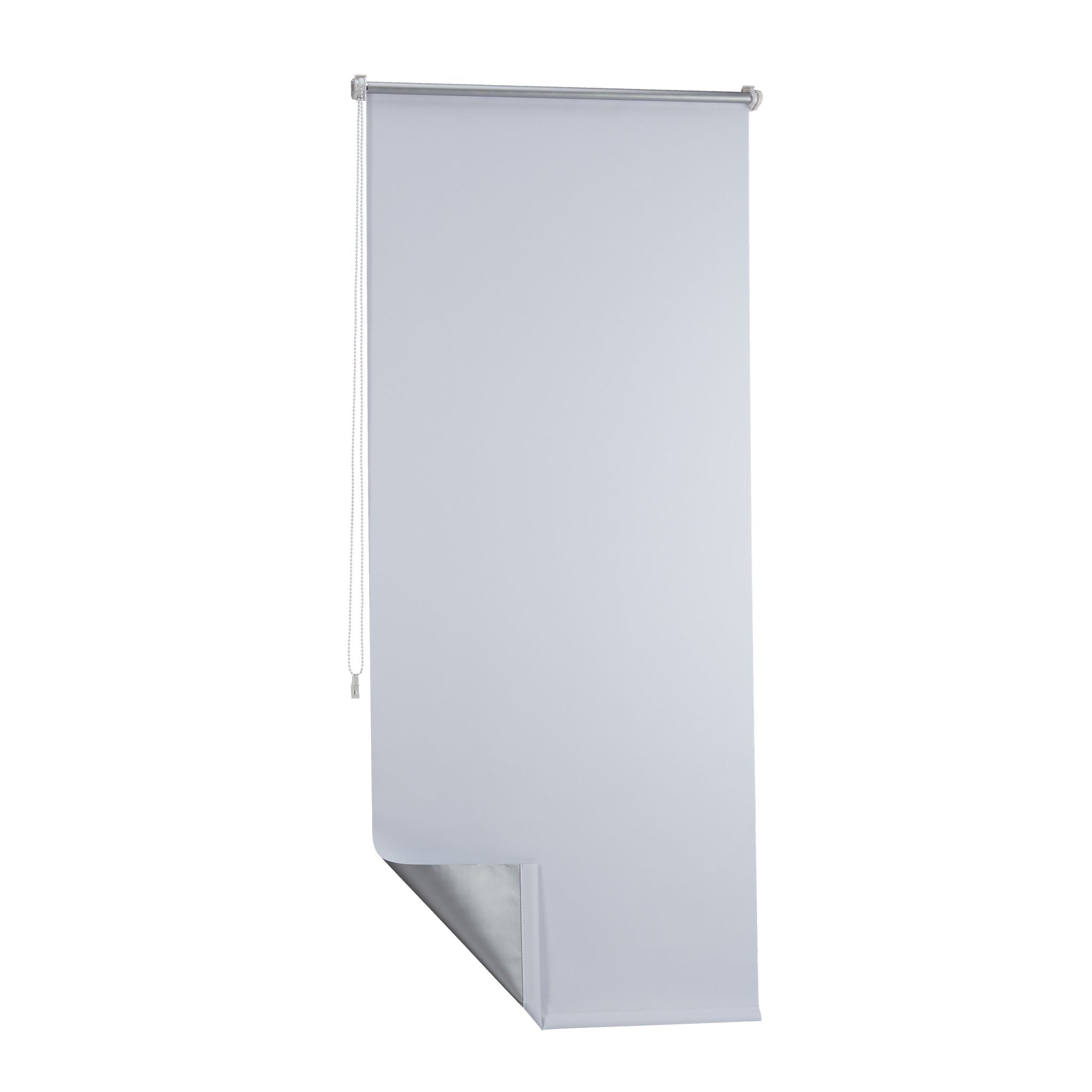 Thermo Verdunklungsrollo 70x160cm Weiss-Silber von Relaxdays