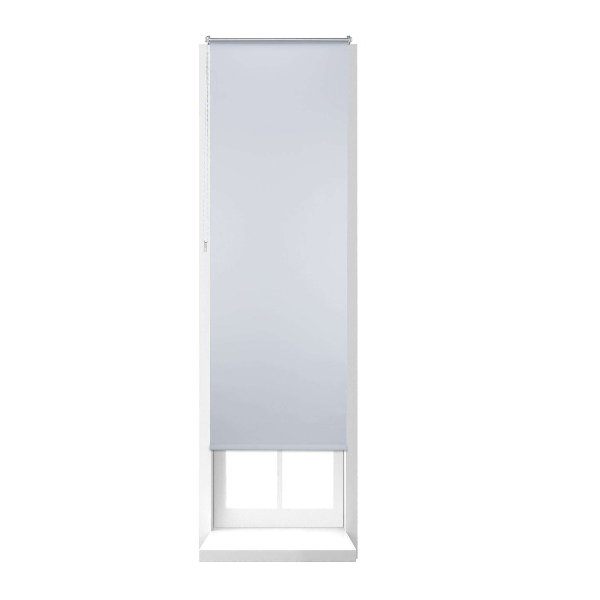 Thermo Verdunklungsrollo 70x210cm Weiss-Silber von Relaxdays