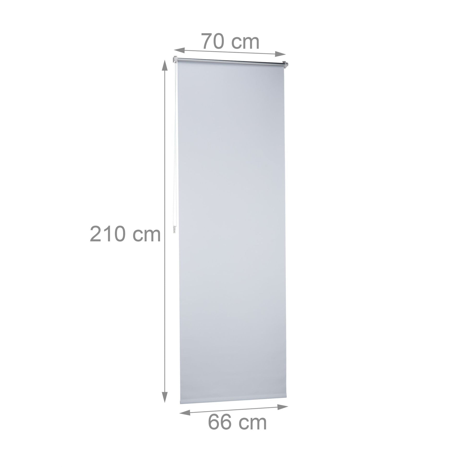 Thermo Verdunklungsrollo 70x210cm Weiss-Silber von Relaxdays