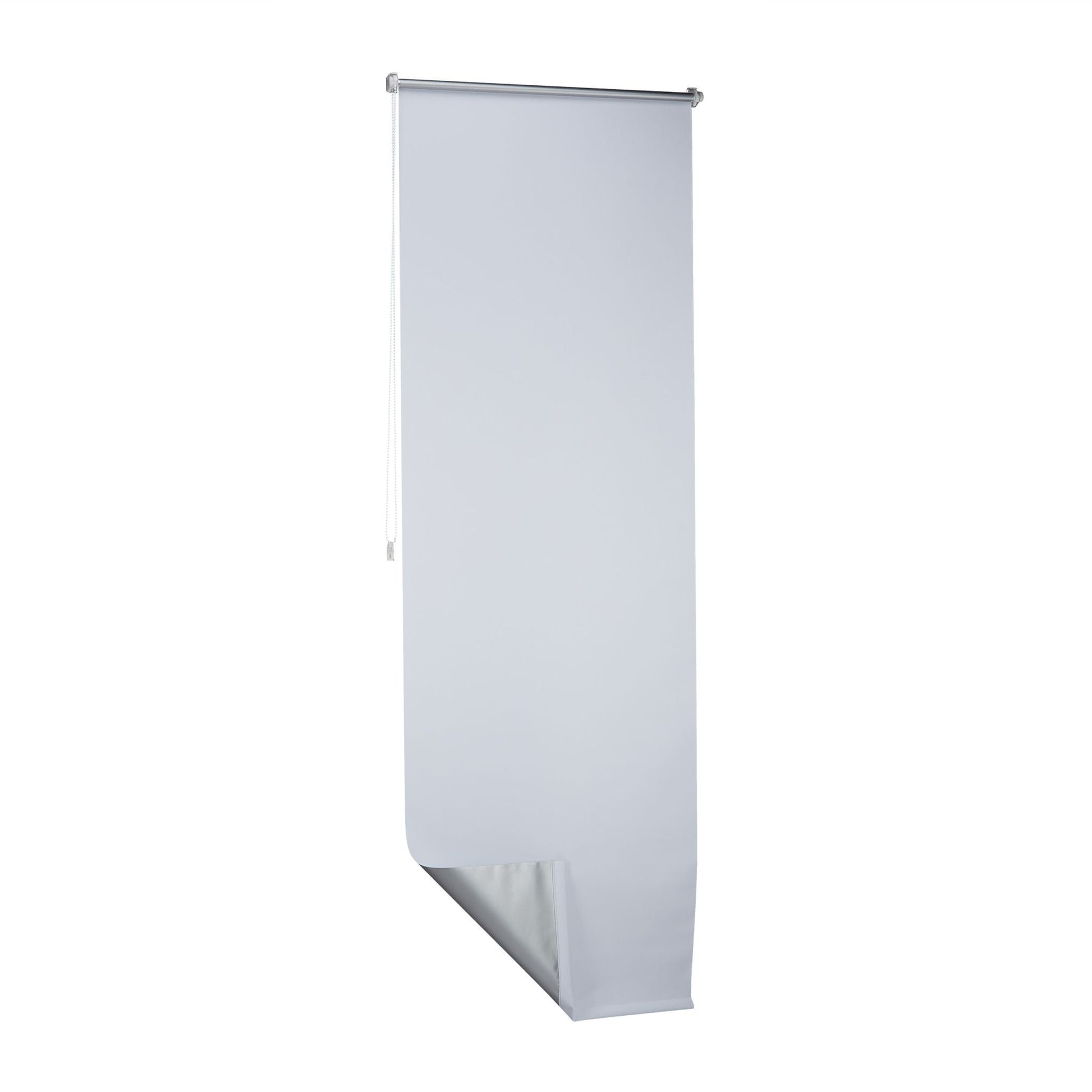 Thermo Verdunklungsrollo 70x210cm Weiss-Silber von Relaxdays