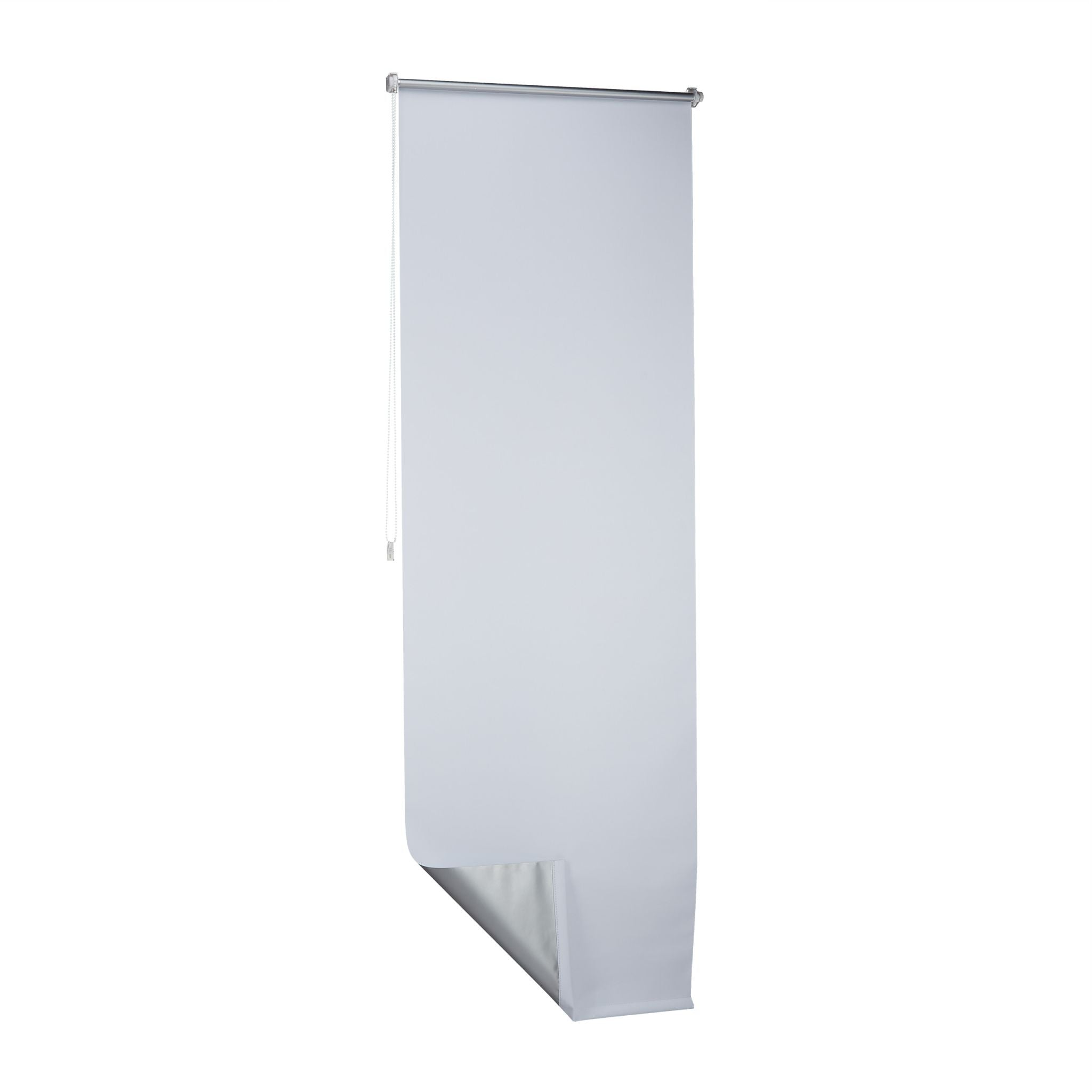 Thermo Verdunklungsrollo 70x210cm Weiss-Silber von Relaxdays