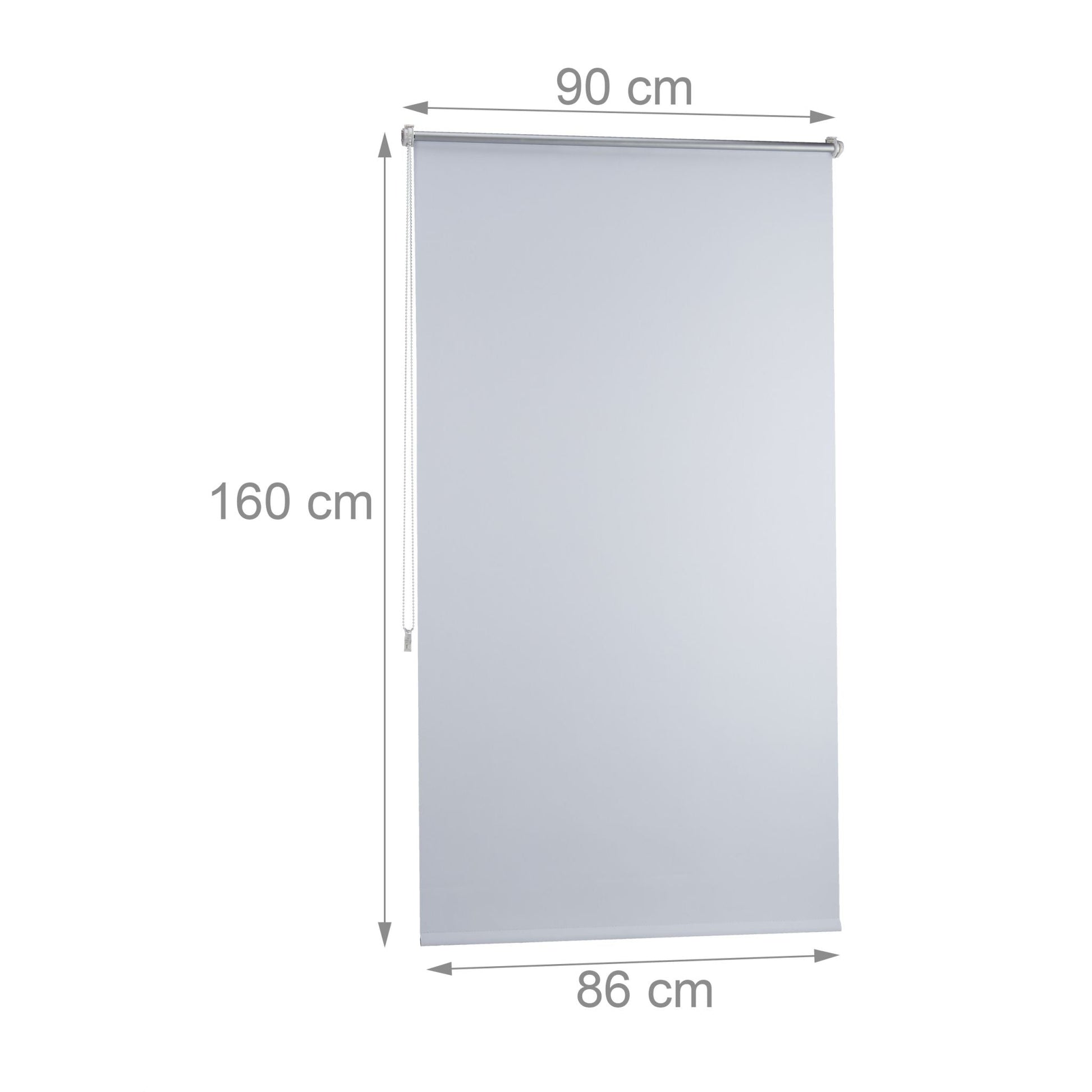 Thermo Verdunklungsrollo 90x160cm Weiss-Silber von Relaxdays