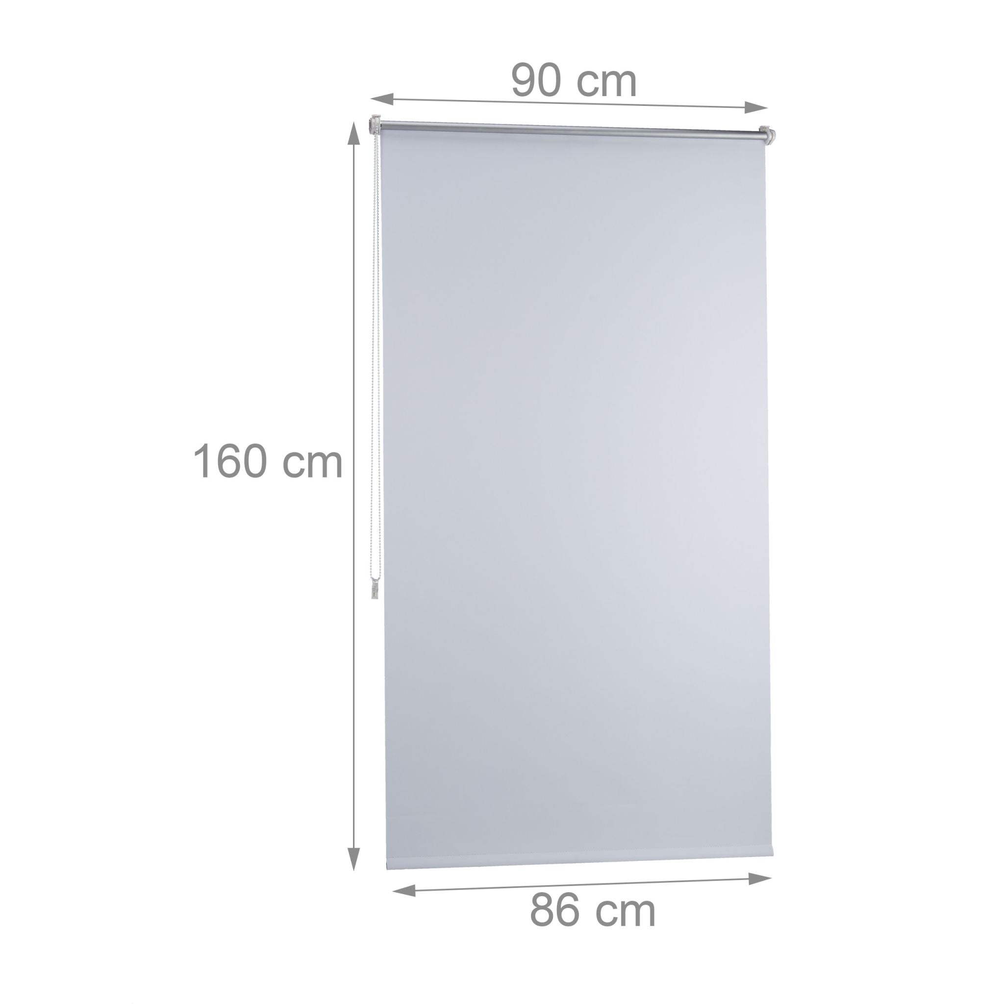 Thermo Verdunklungsrollo 90x160cm Weiss-Silber von Relaxdays