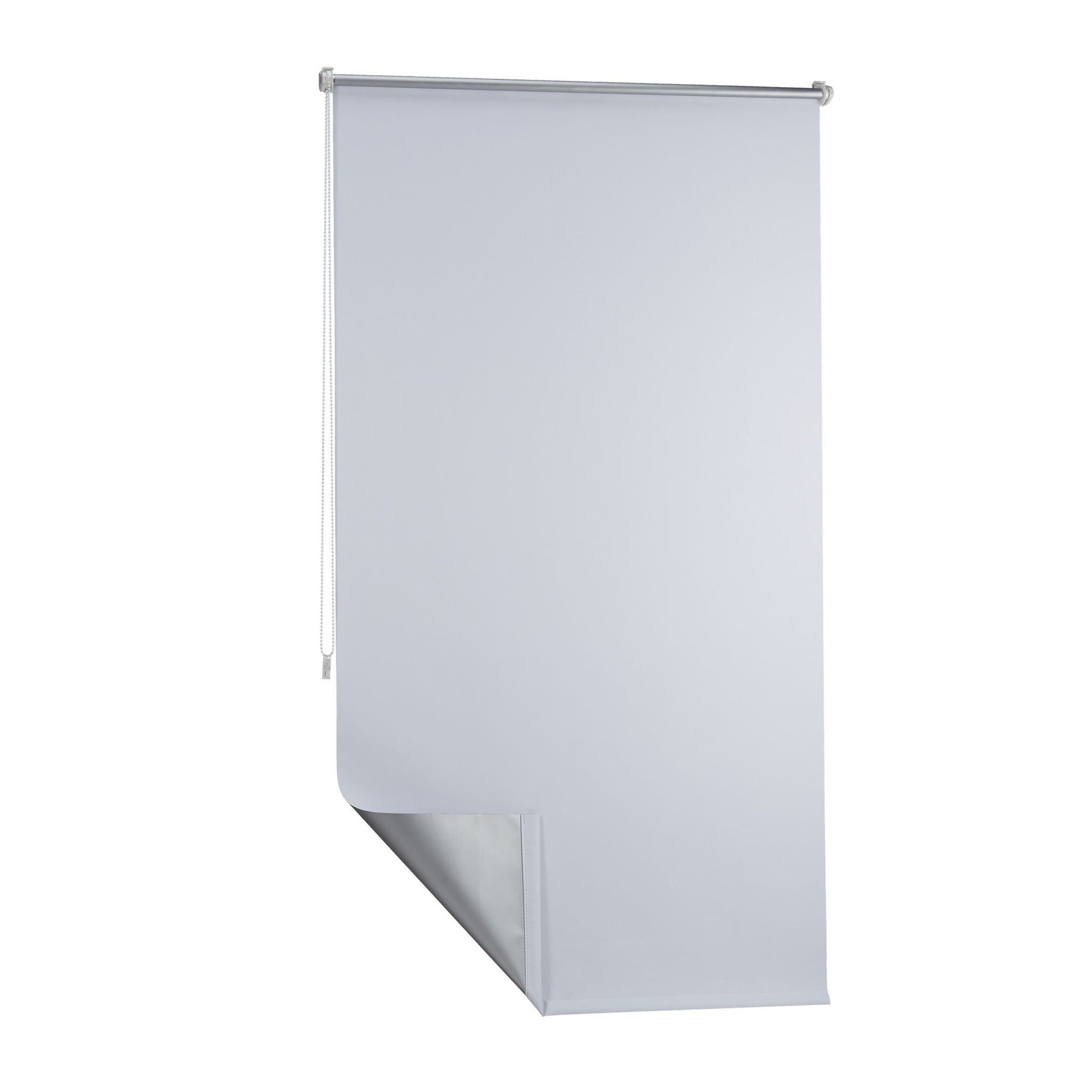 Thermo Verdunklungsrollo 90x160cm Weiss-Silber von Relaxdays