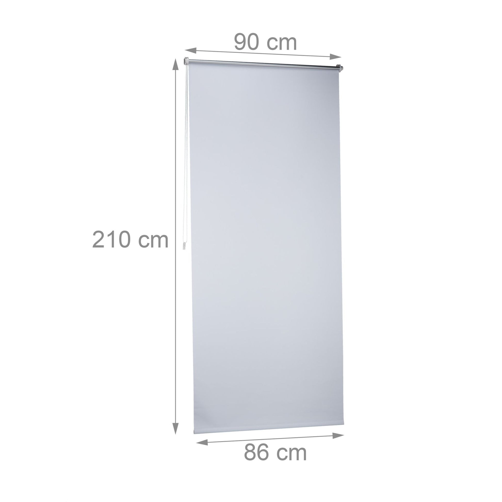 Thermo Verdunklungsrollo 90x210cm Weiss-Silber von Relaxdays