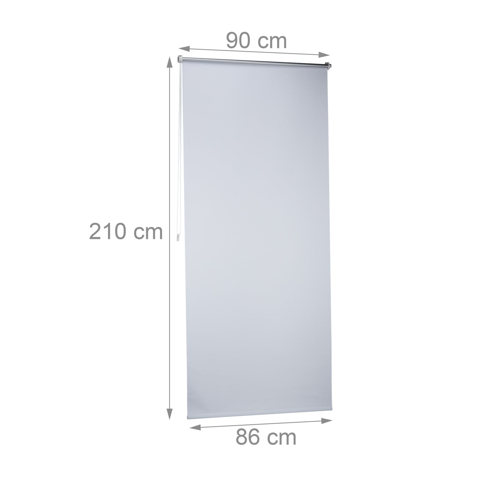 Thermo Verdunklungsrollo 90x210cm Weiss-Silber von Relaxdays