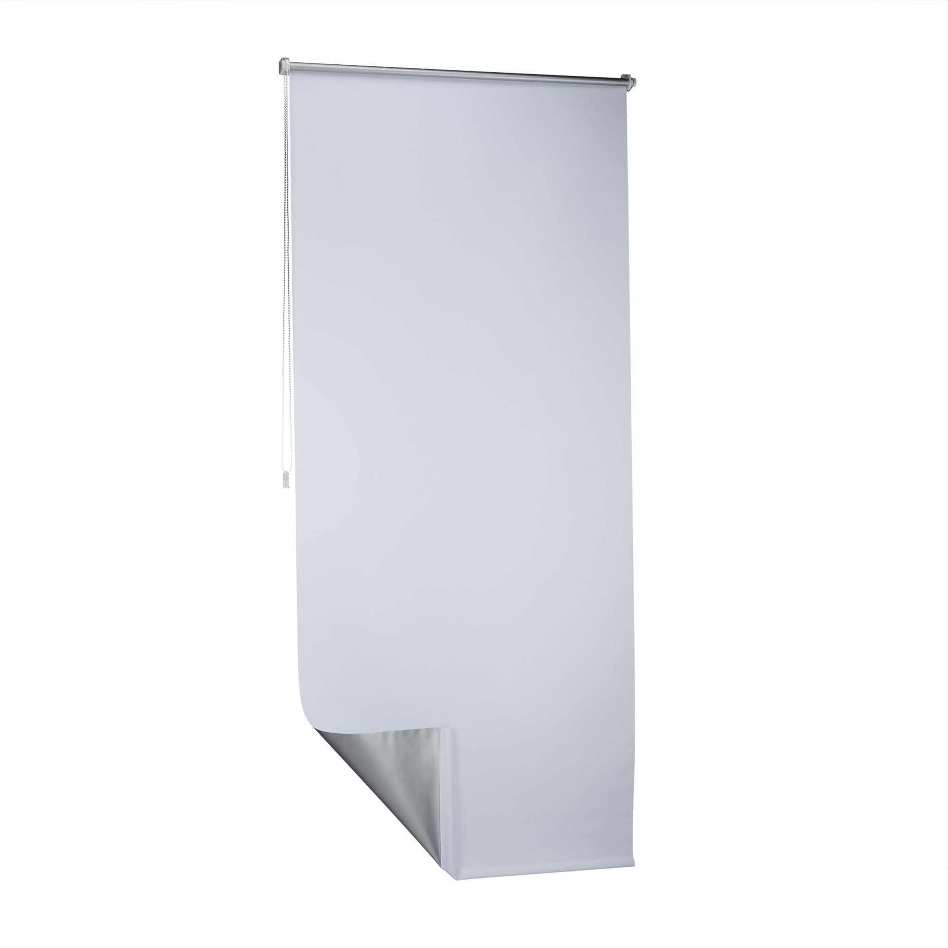 Thermo Verdunklungsrollo 90x210cm Weiss-Silber von Relaxdays