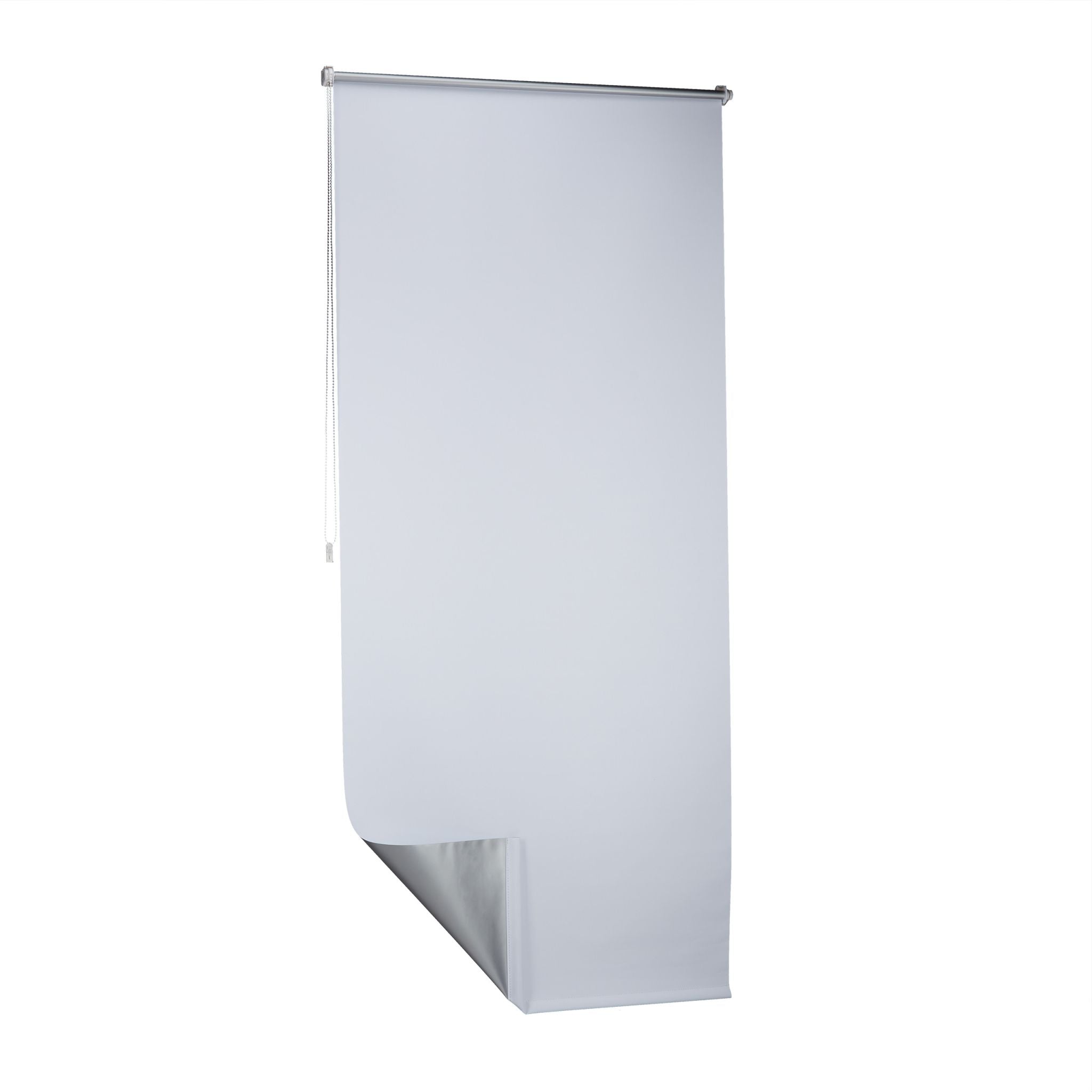 Thermo Verdunklungsrollo 90x210cm Weiss-Silber von Relaxdays