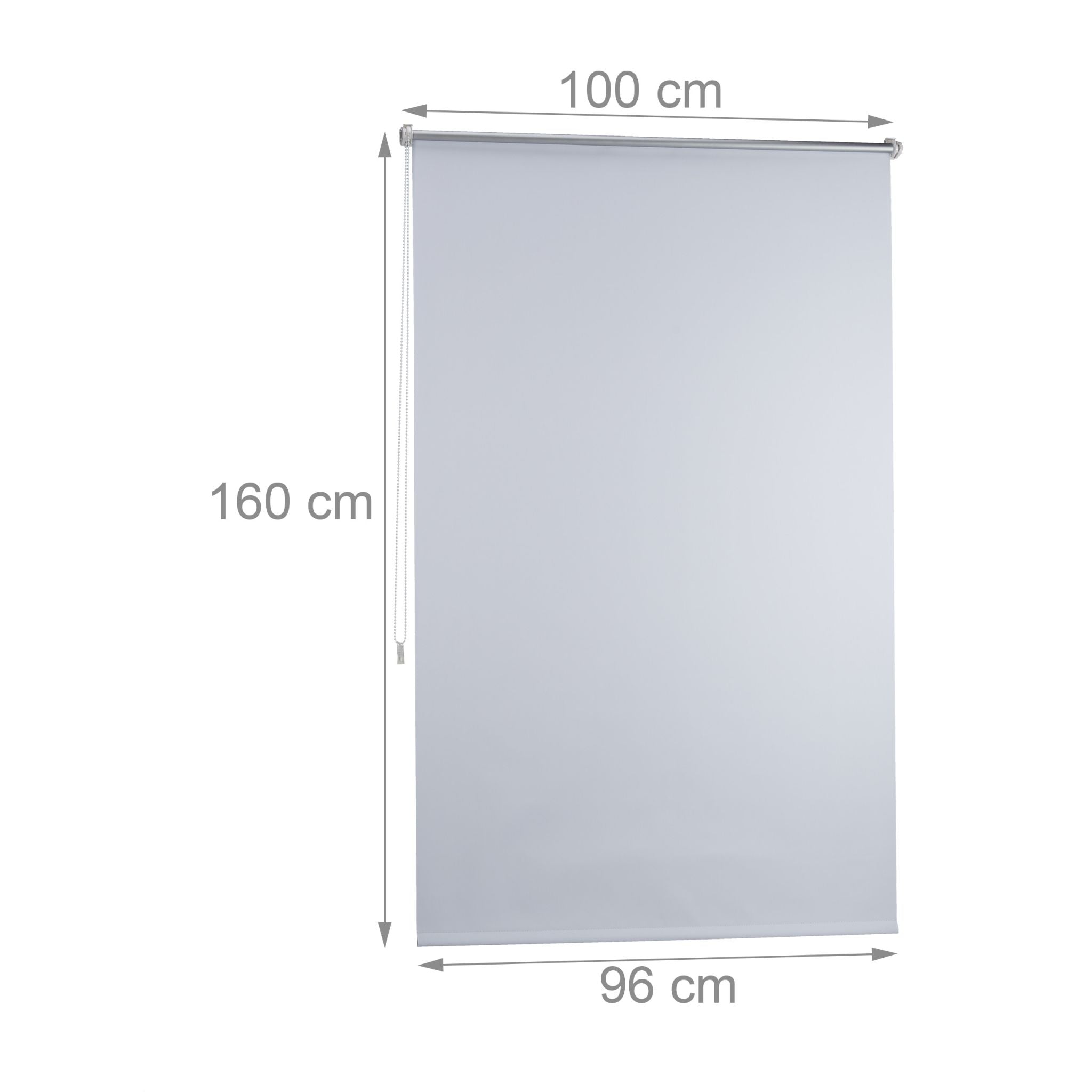 Thermo Verdunklungsrollo 100x160cm Weiss-Silber von Relaxdays