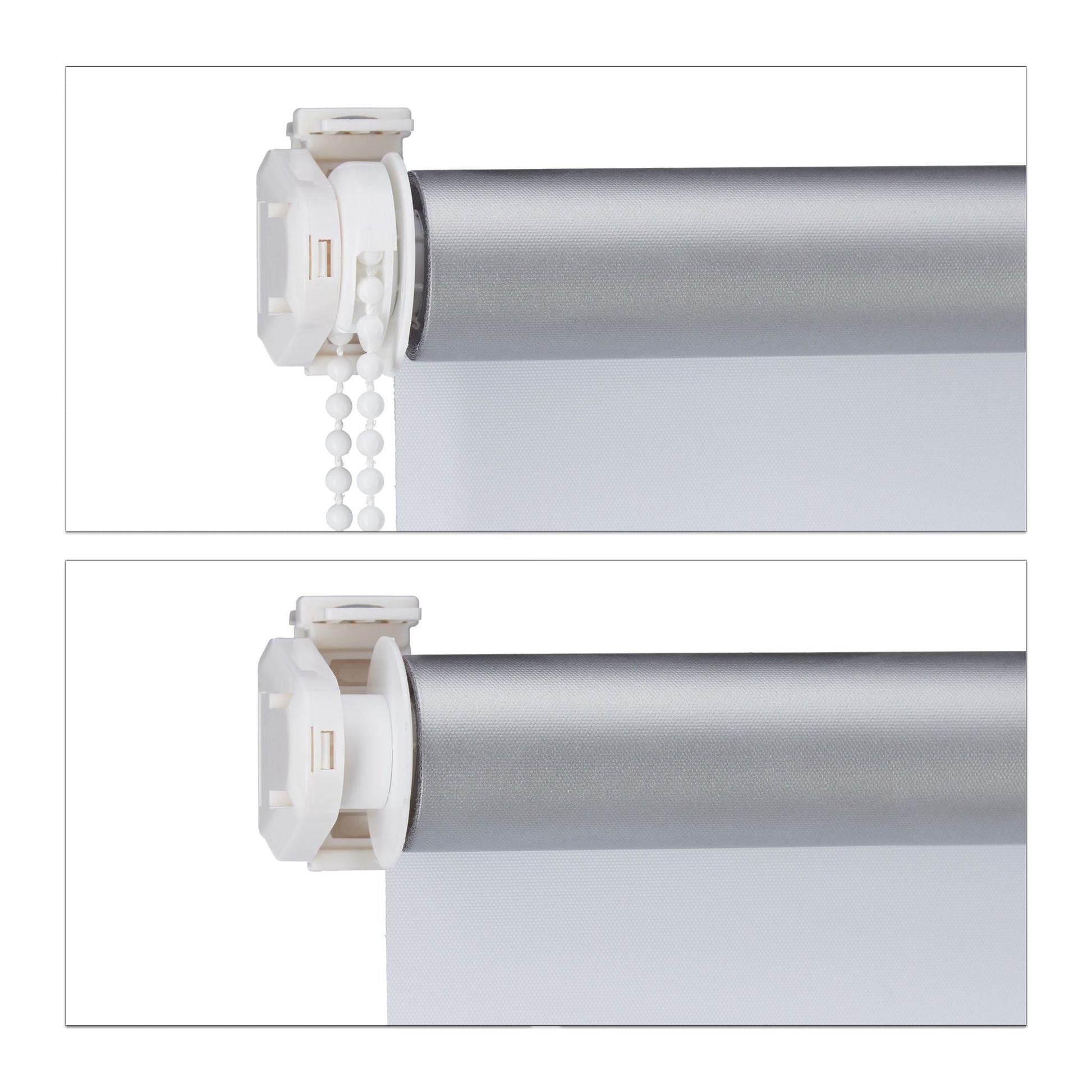 Thermo Verdunklungsrollo 110x160cm Weiss-Silber von Relaxdays