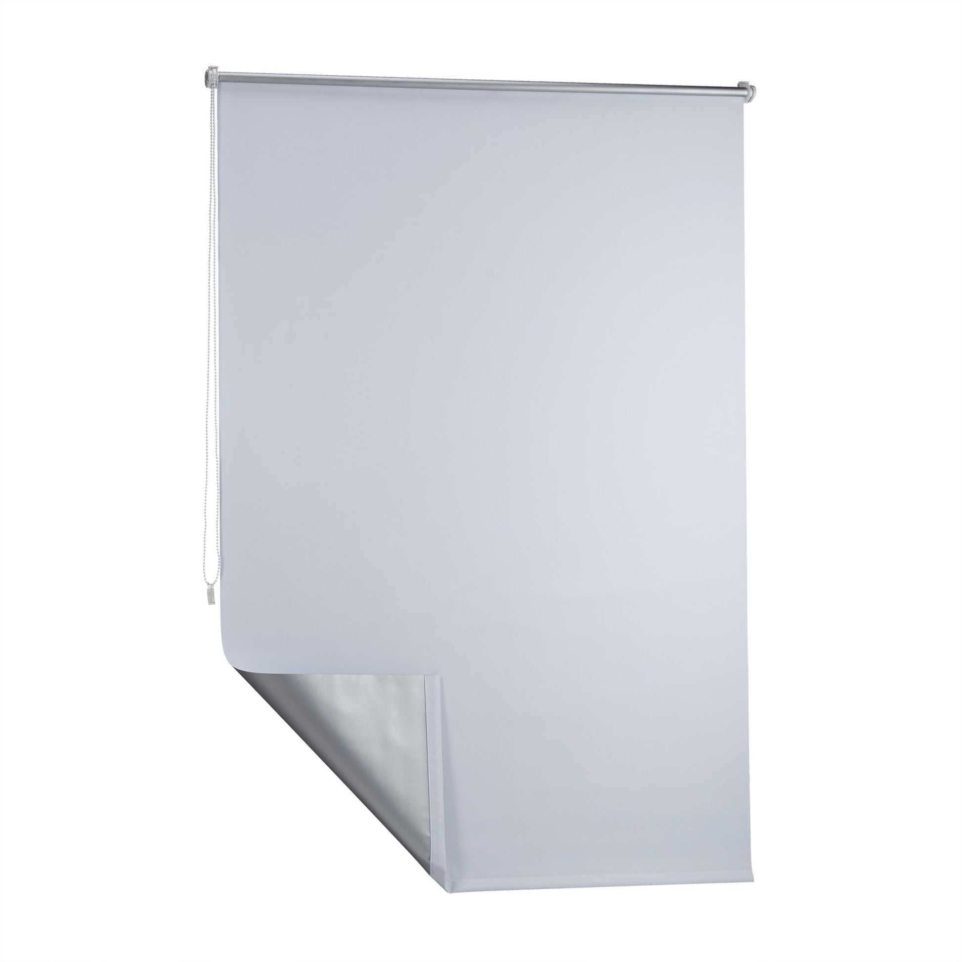 Thermo Verdunklungsrollo 110x160cm Weiss-Silber von Relaxdays