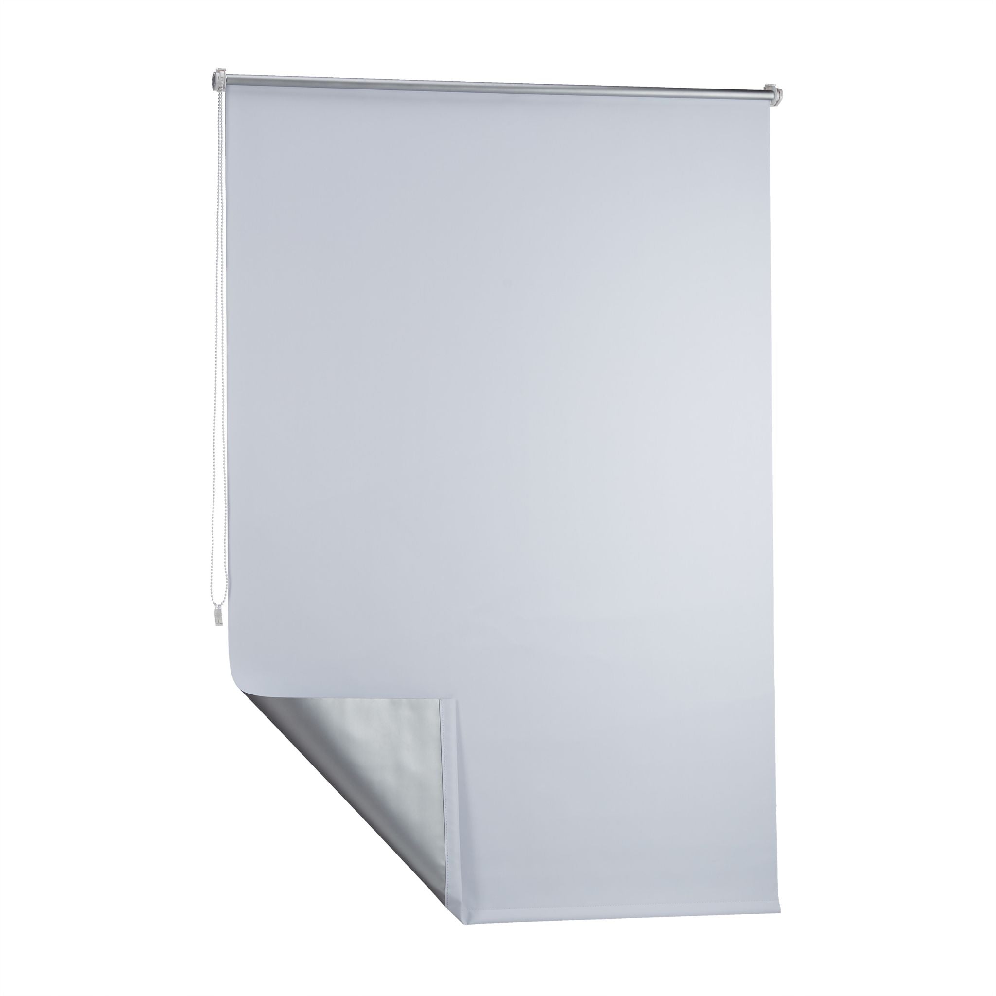 Thermo Verdunklungsrollo 110x160cm Weiss-Silber von Relaxdays