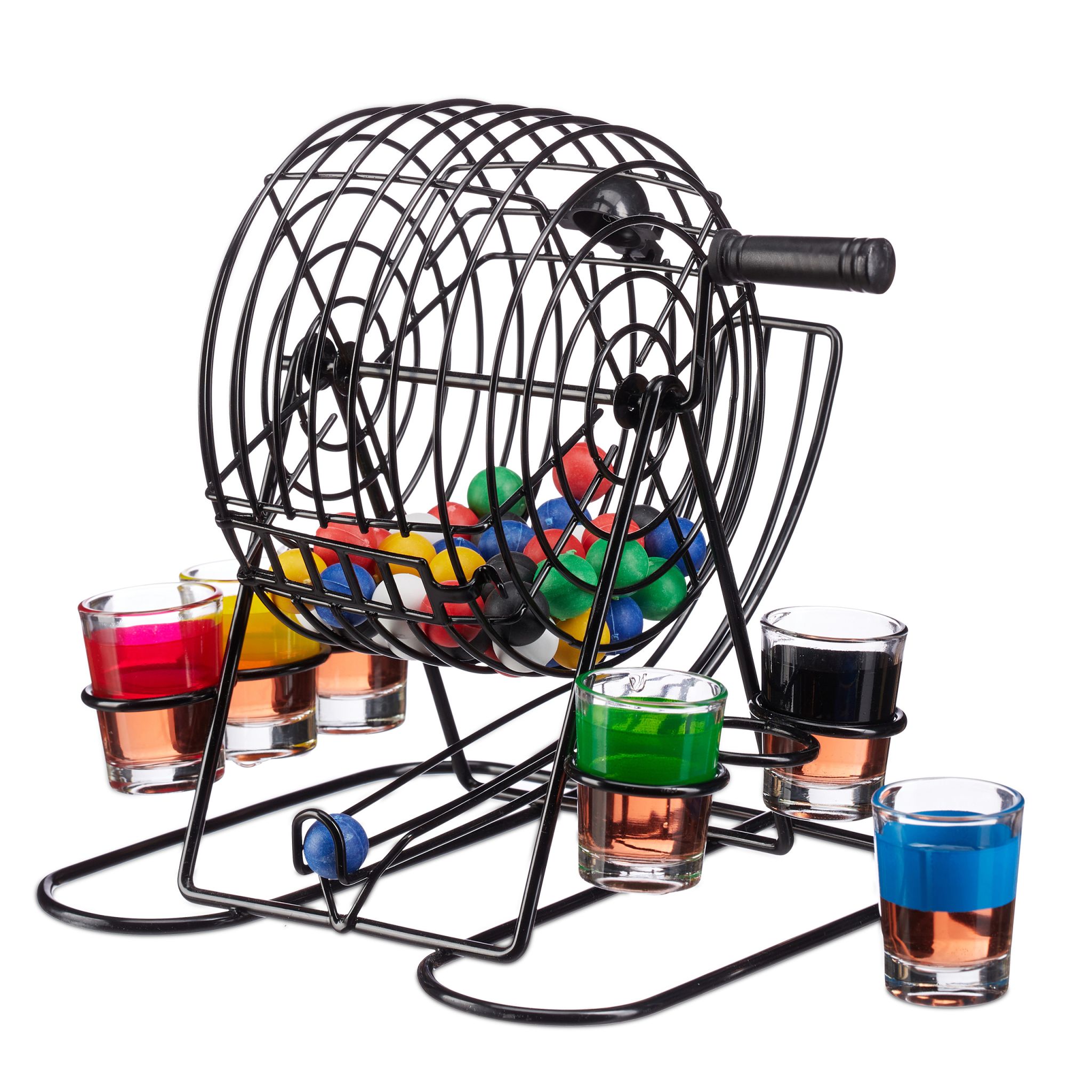 Trinkspiel Bingo Grün-Schwarz-Transparent von Relaxdays