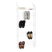 Tür-Schuhregal für 12 Paar Weiss von Relaxdays