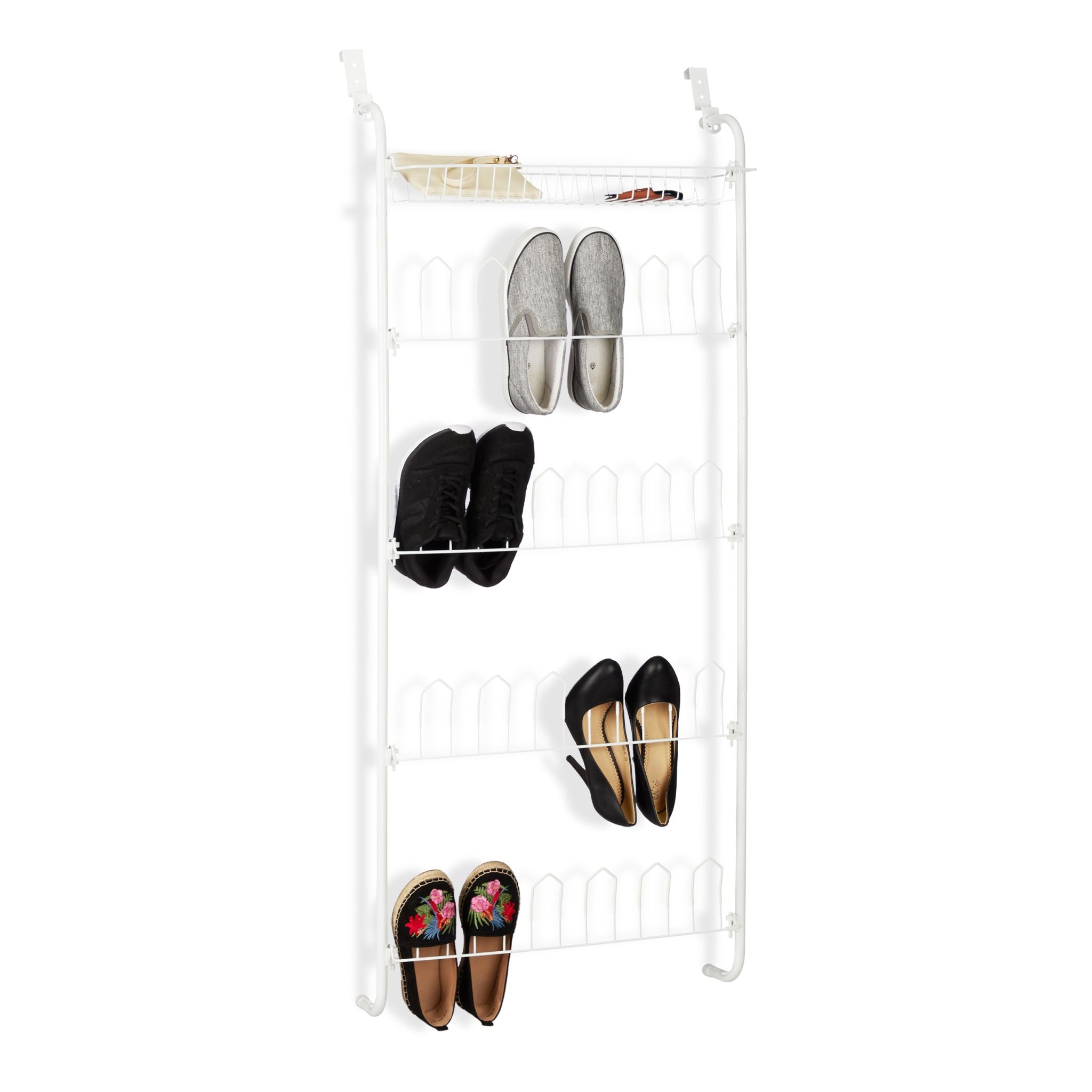 Tür-Schuhregal für 12 Paar Weiss von Relaxdays