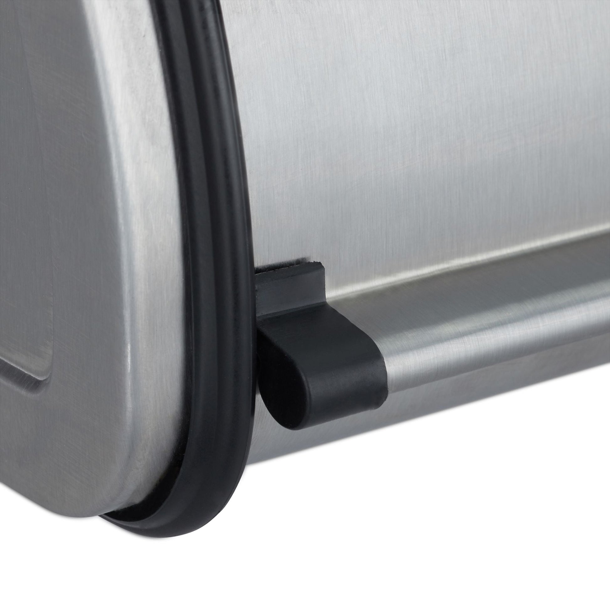 Brotkasten Edelstahl Schwarz-Silber von Relaxdays