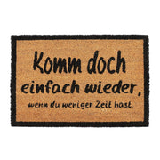 Fussmatte Kokos KOMM WIEDER Hellbraun-Schwarz von Relaxdays