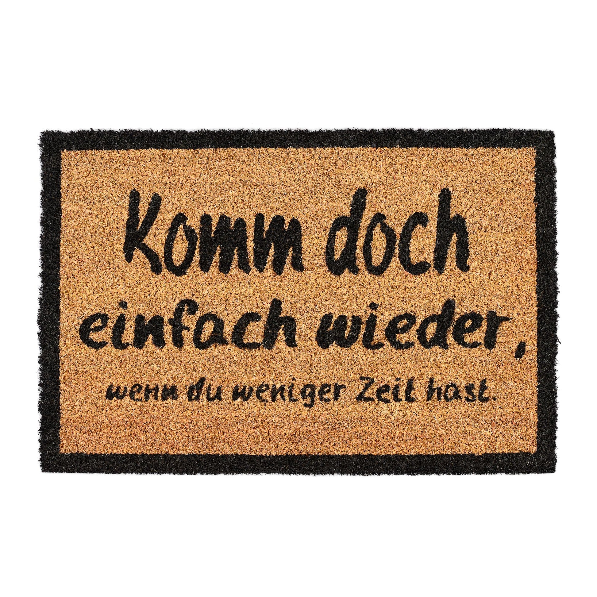 Fussmatte Kokos KOMM WIEDER Hellbraun-Schwarz von Relaxdays