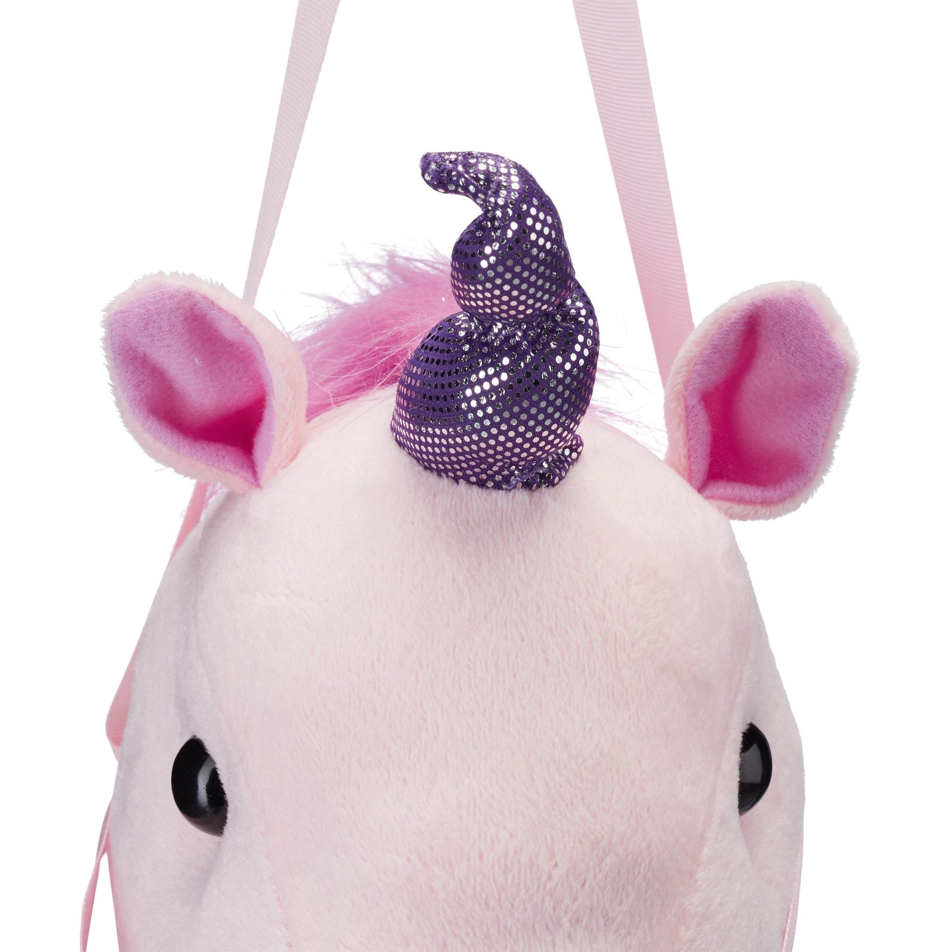 Steckenpferd Einhorn mit Sound Pink-Rosa von Relaxdays