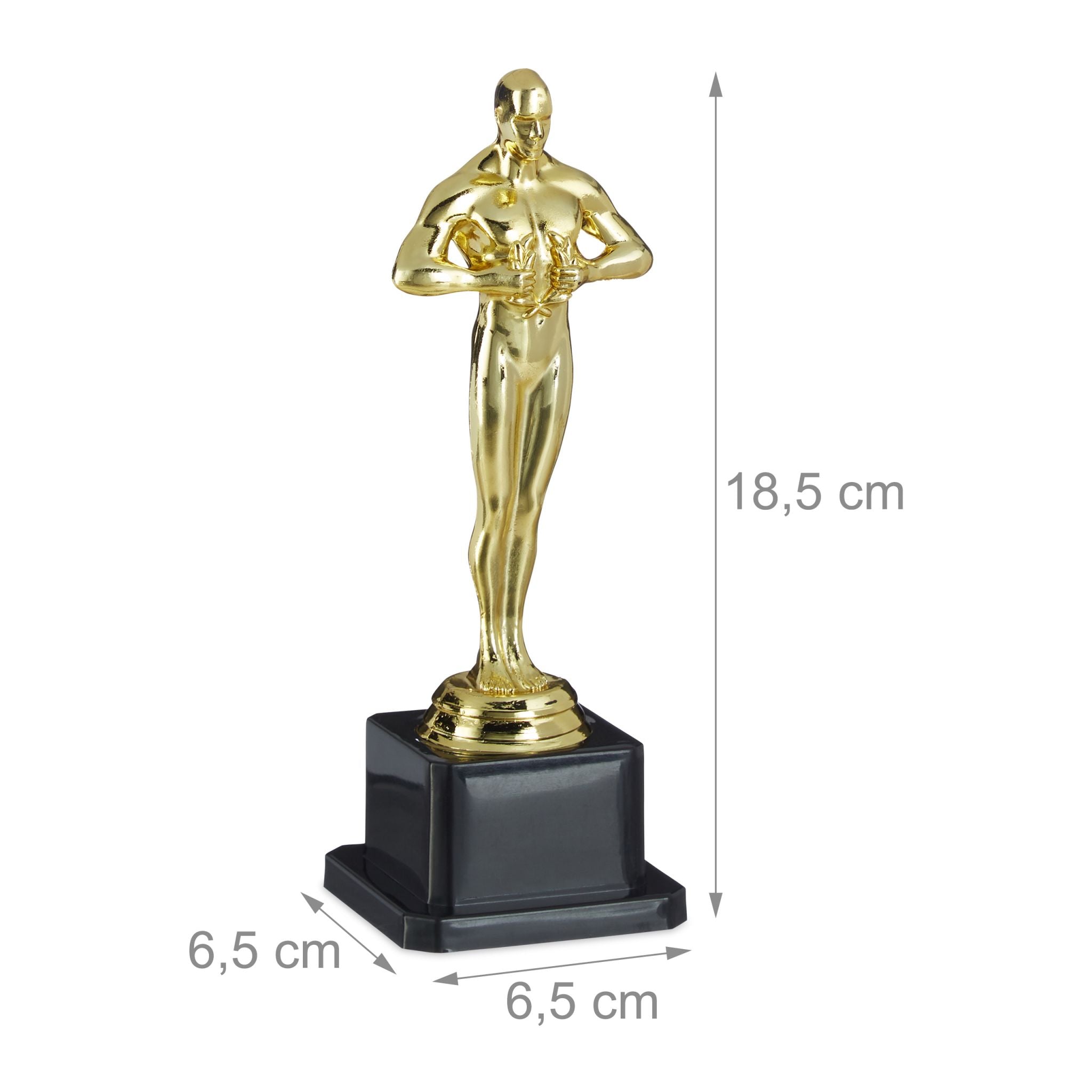 Siegerfigur Gold-Schwarz von Relaxdays