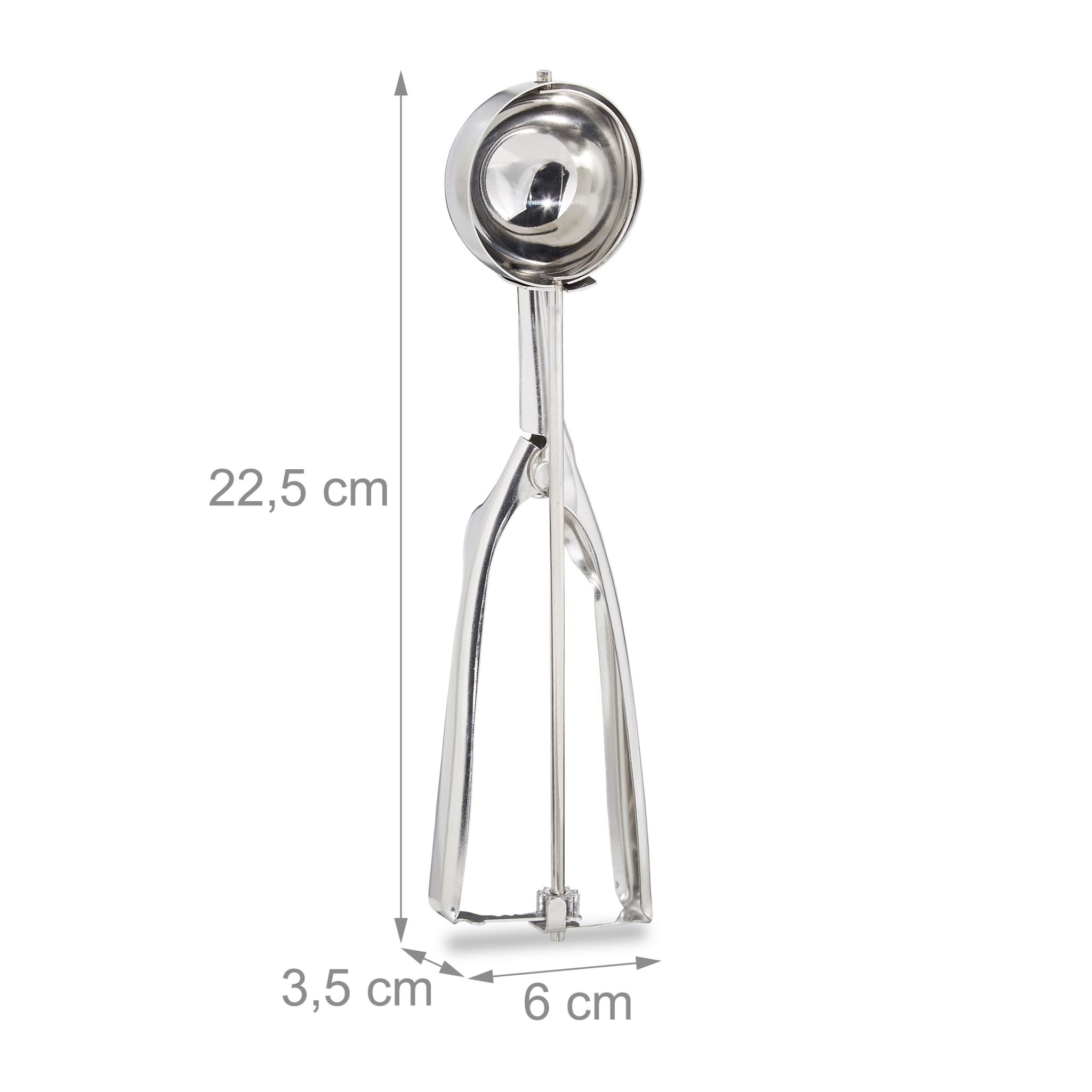 Eisportionierer Edelstahl 53 mm Silber