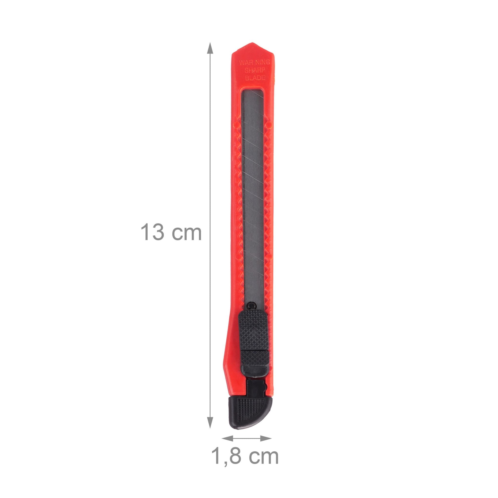 Cuttermesser 100er-Set Rot-Schwarz-Silber von Relaxdays