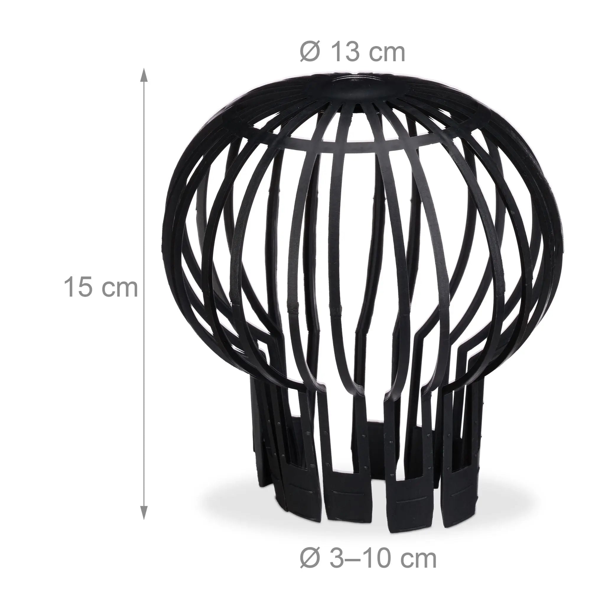 Fallrohrschutz Laubstopp 4er-Set Schwarz von Relaxdays