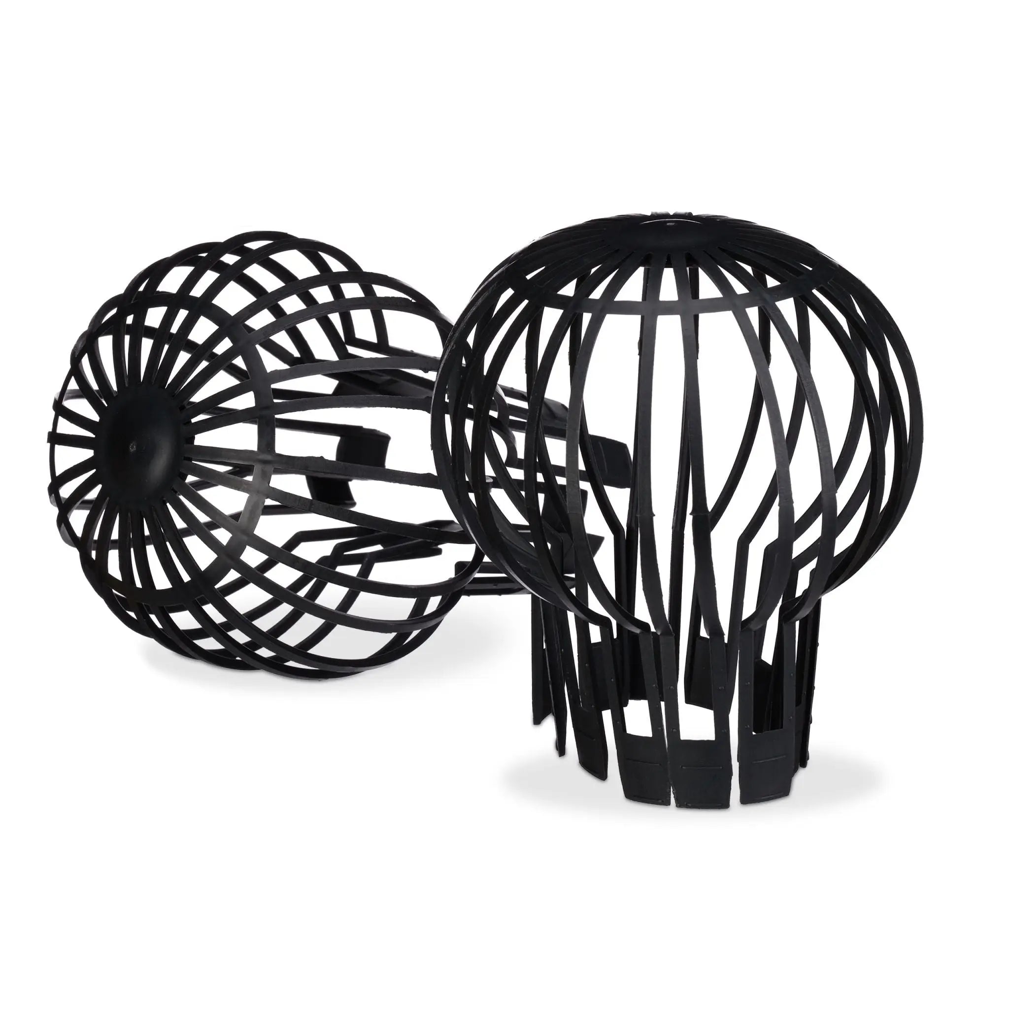 Fallrohrschutz Laubstopp 4er-Set Schwarz von Relaxdays