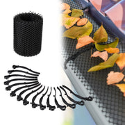 Dachrinnen Laubschutz 6 m Schwarz von Relaxdays
