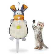 Kratzmatte Katze Creme-Orange-Grau von Relaxdays