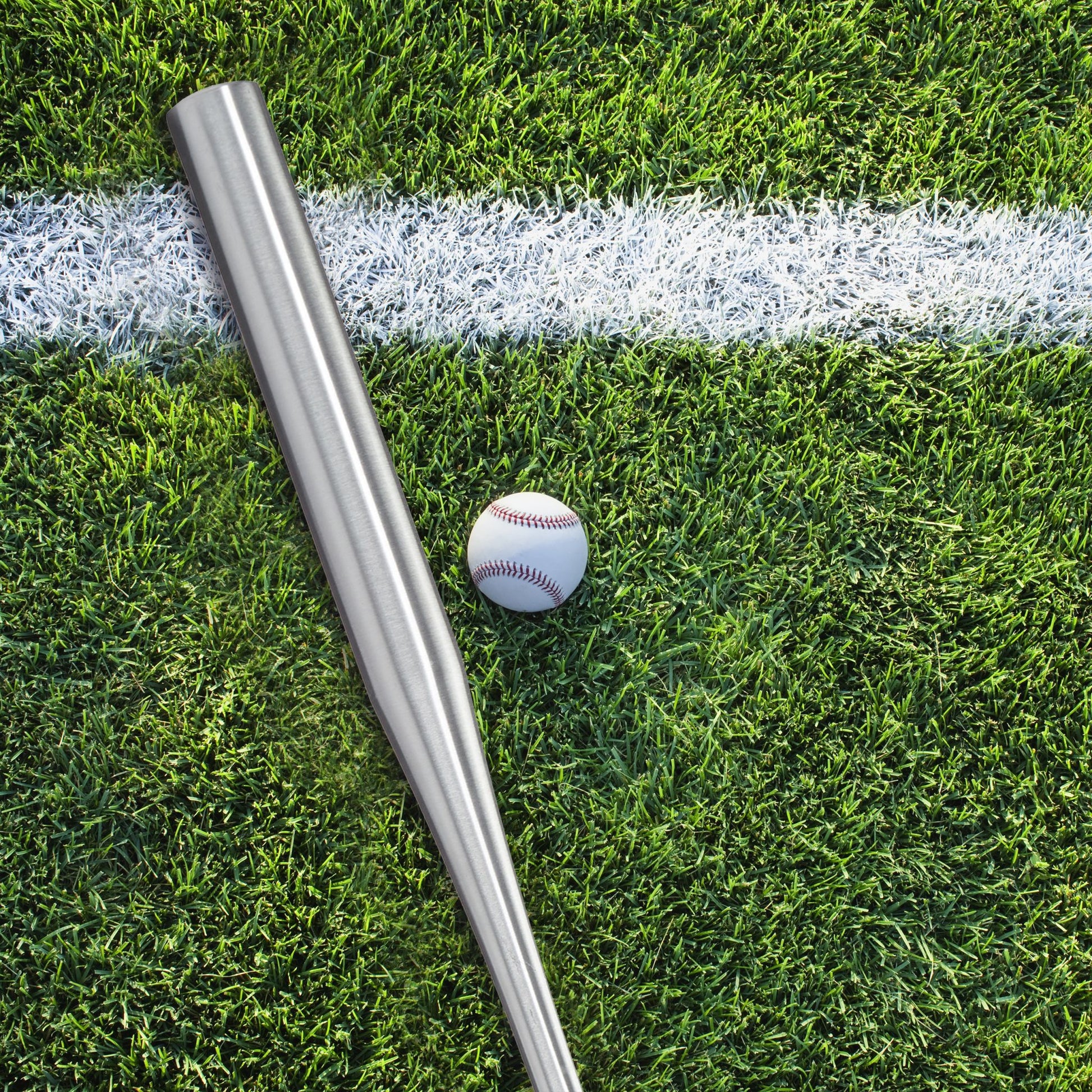 Baseballschläger Aluminium Schwarz-Silber von Relaxdays
